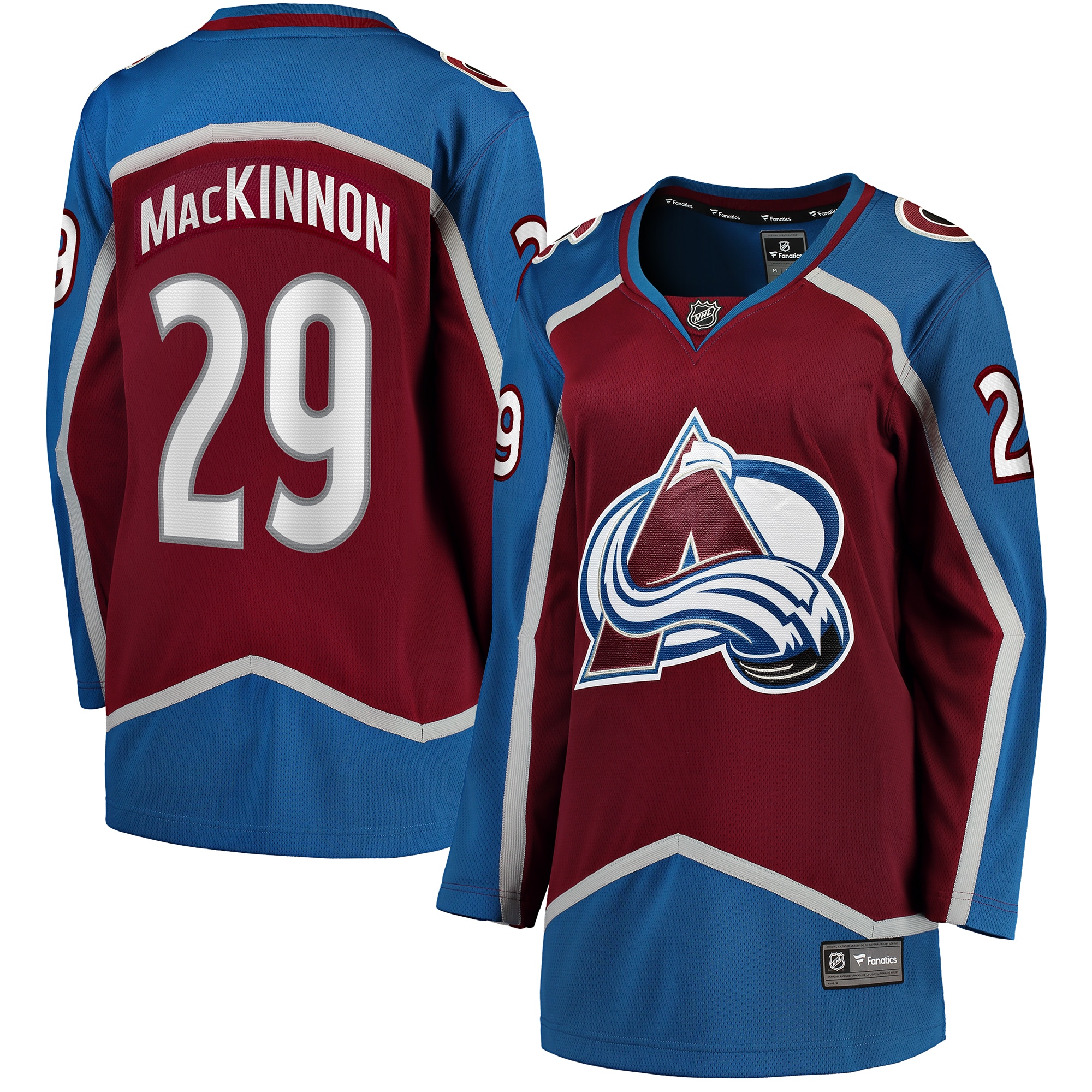 Women's Colorado Avalanche Nathan MacKinnon Maroon Home Breakaway Player Jersey - JS865 