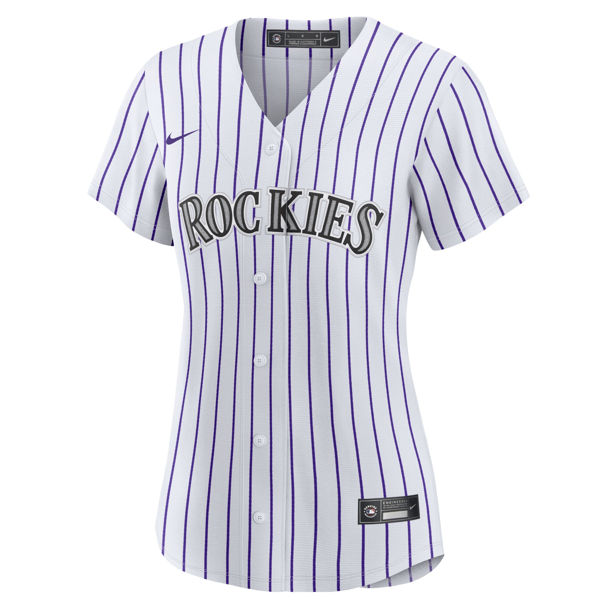 Alternative view of Women's Colorado Rockies Charlie Blackmon White Home Player Jersey