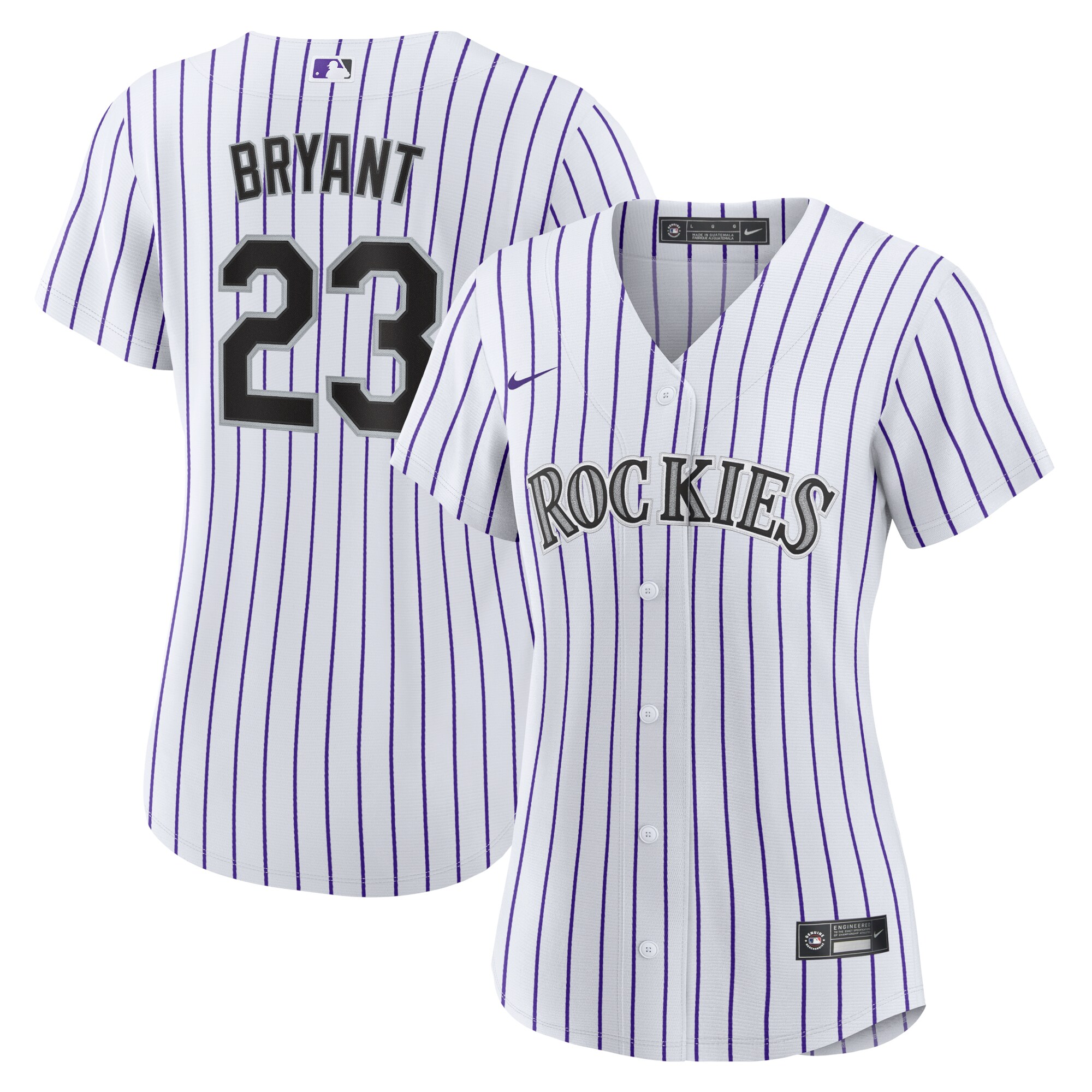 Women's Colorado Rockies Kris Bryant White/Purple Player Jersey