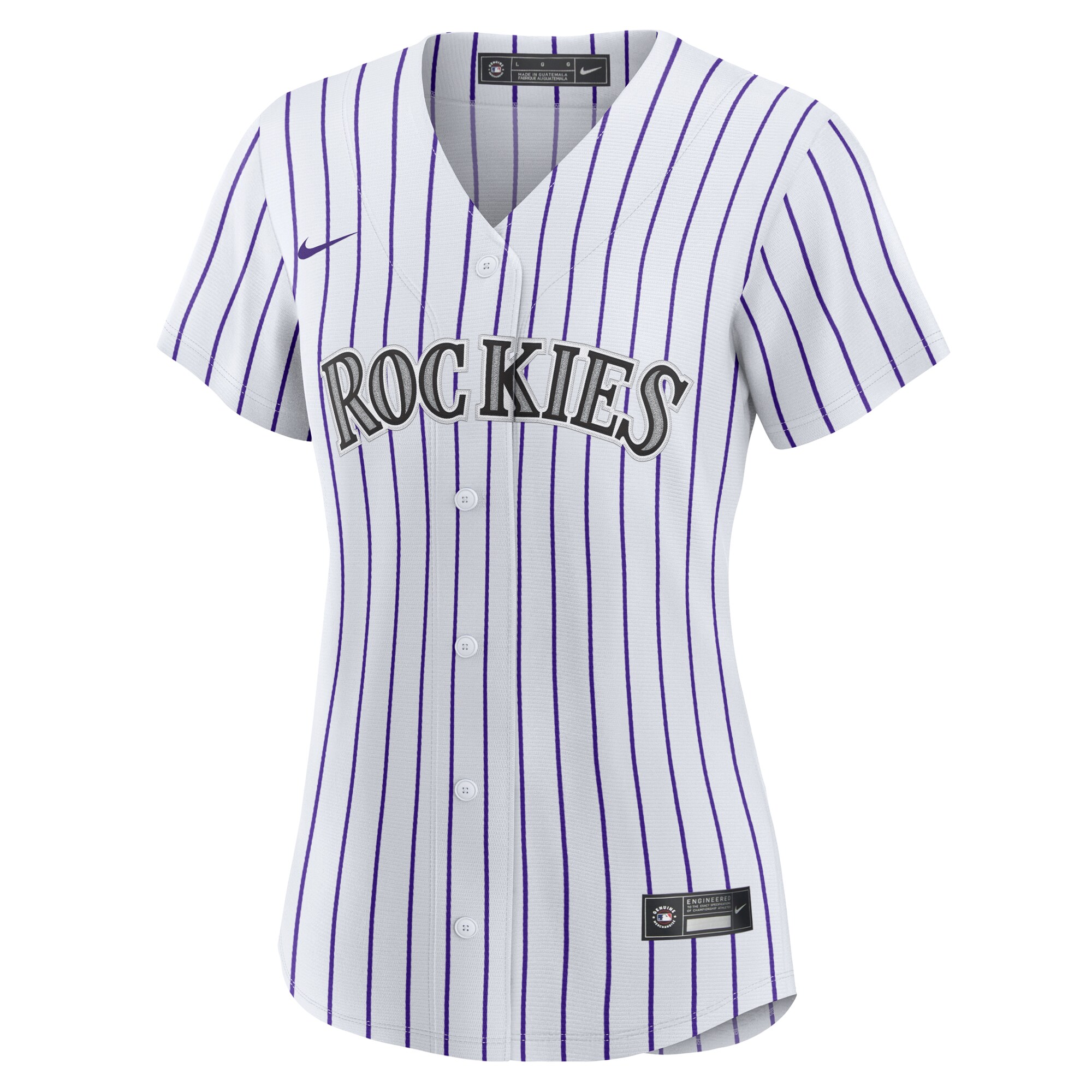 Alternative view of Women's Colorado Rockies White #1 Bride Home Jersey