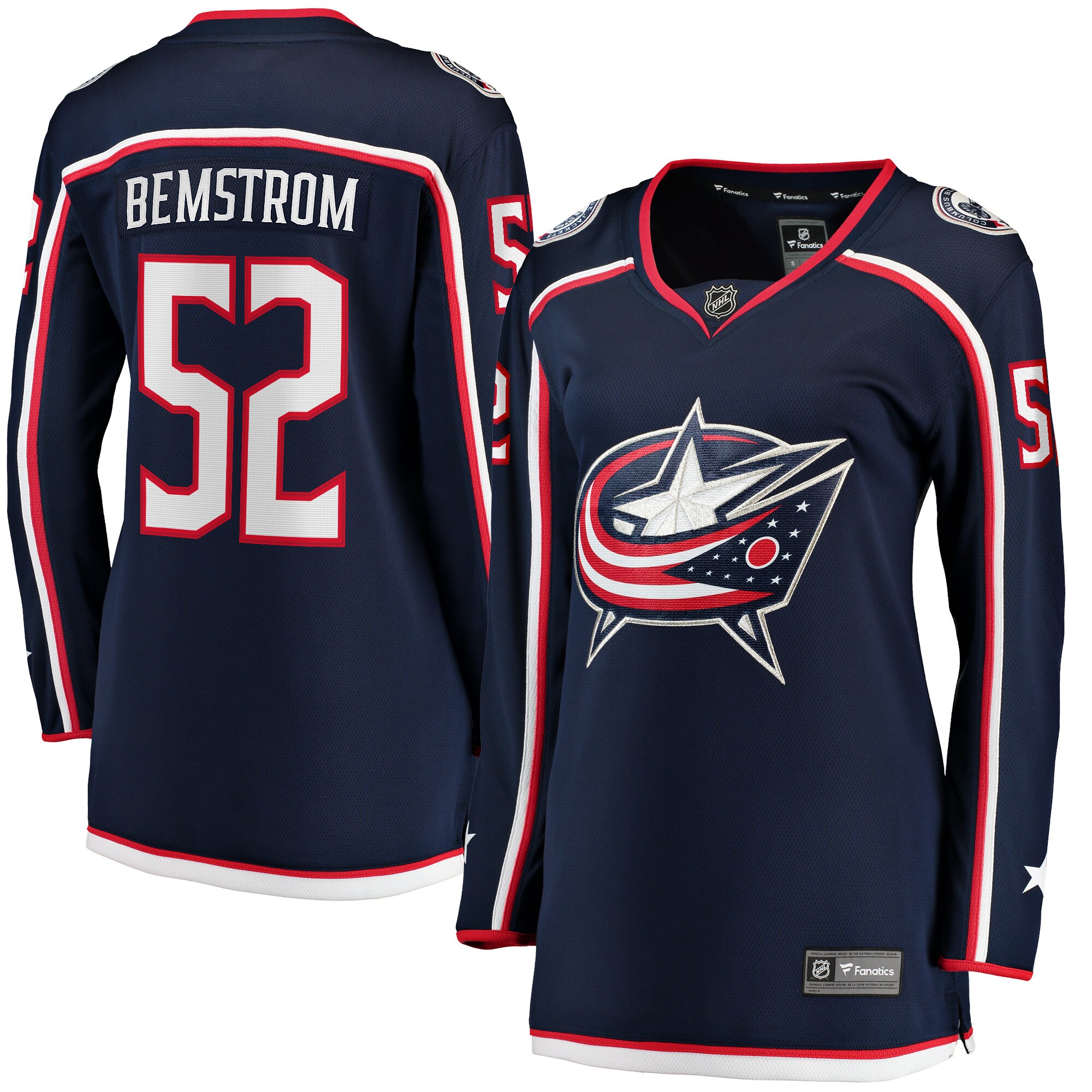 Women's Columbus Blue Jackets Emil Bemstrom Navy Home Breakaway Player Jersey - JS415 