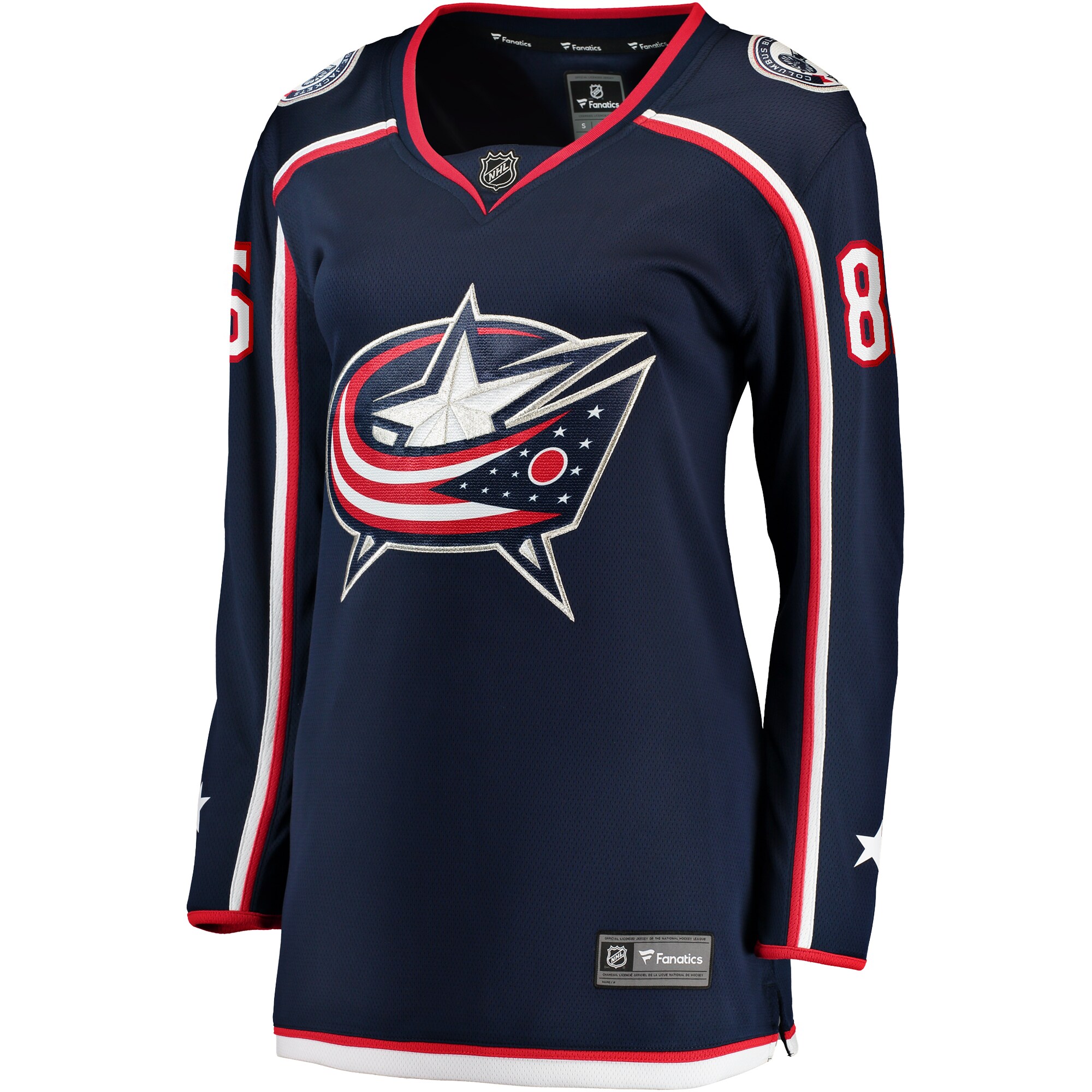 Alternative view of Women's Columbus Blue Jackets Kirill Marchenko Navy Home Breakaway Player Jersey - JS611 