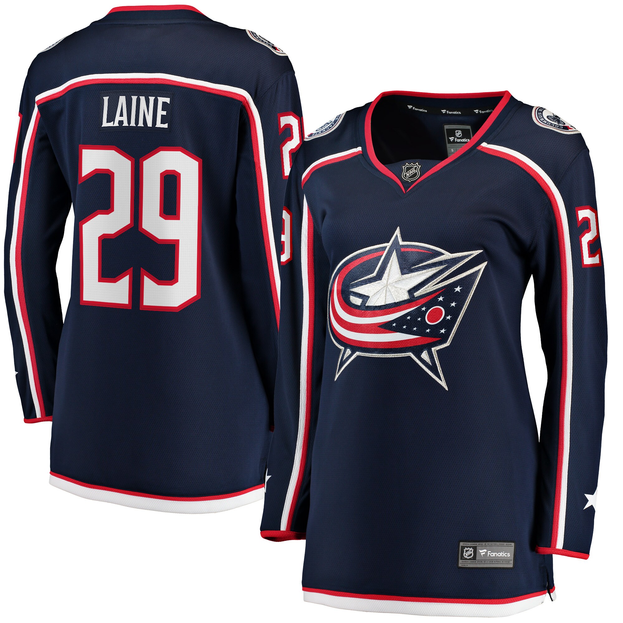 Women's Columbus Blue Jackets Patrik Laine Navy Home Breakaway Jersey - JS210 