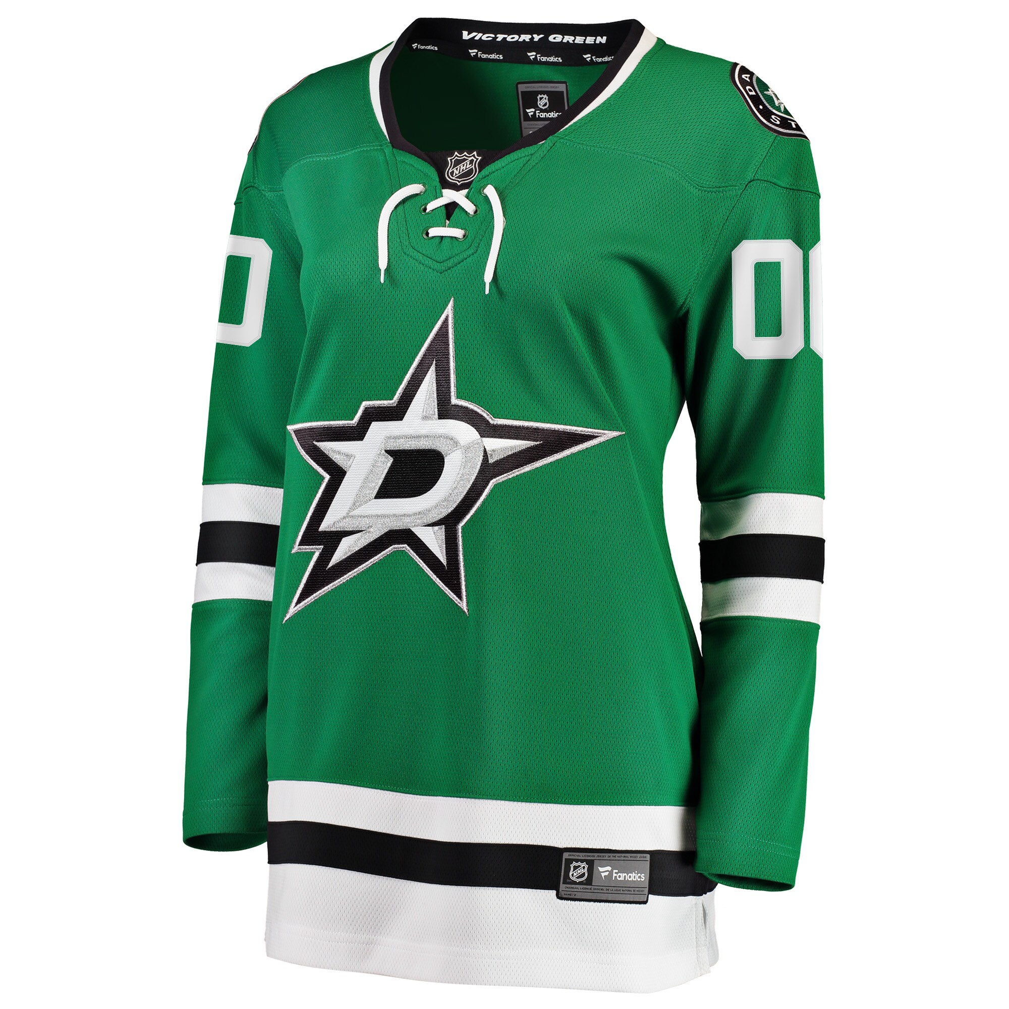 Alternative view of Women's Dallas Stars Green Home Breakaway Custom Jersey - JS299 