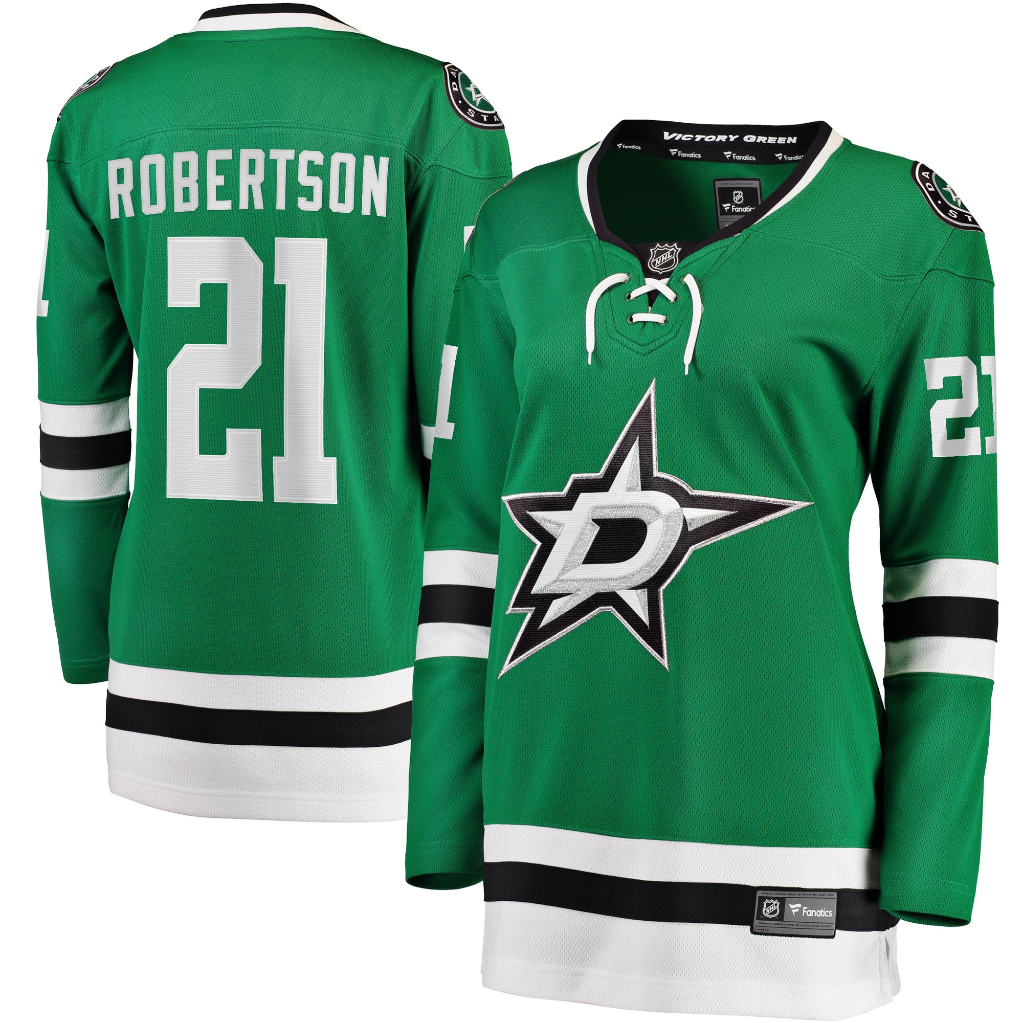 Women's Dallas Stars Jason Robertson Kelly Green Home Breakaway Jersey - JS773 