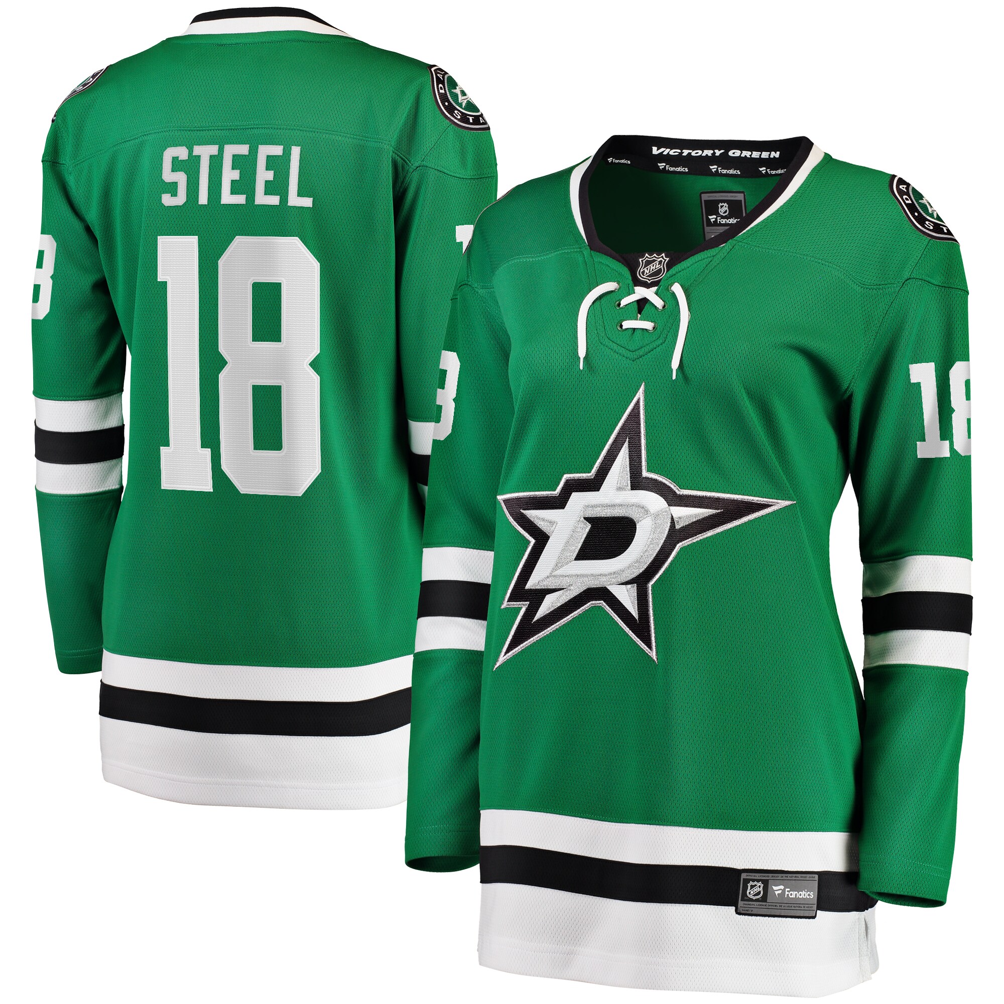 Women's Dallas Stars Sam Steel Kelly Green Home Breakaway Player Jersey - JS751 