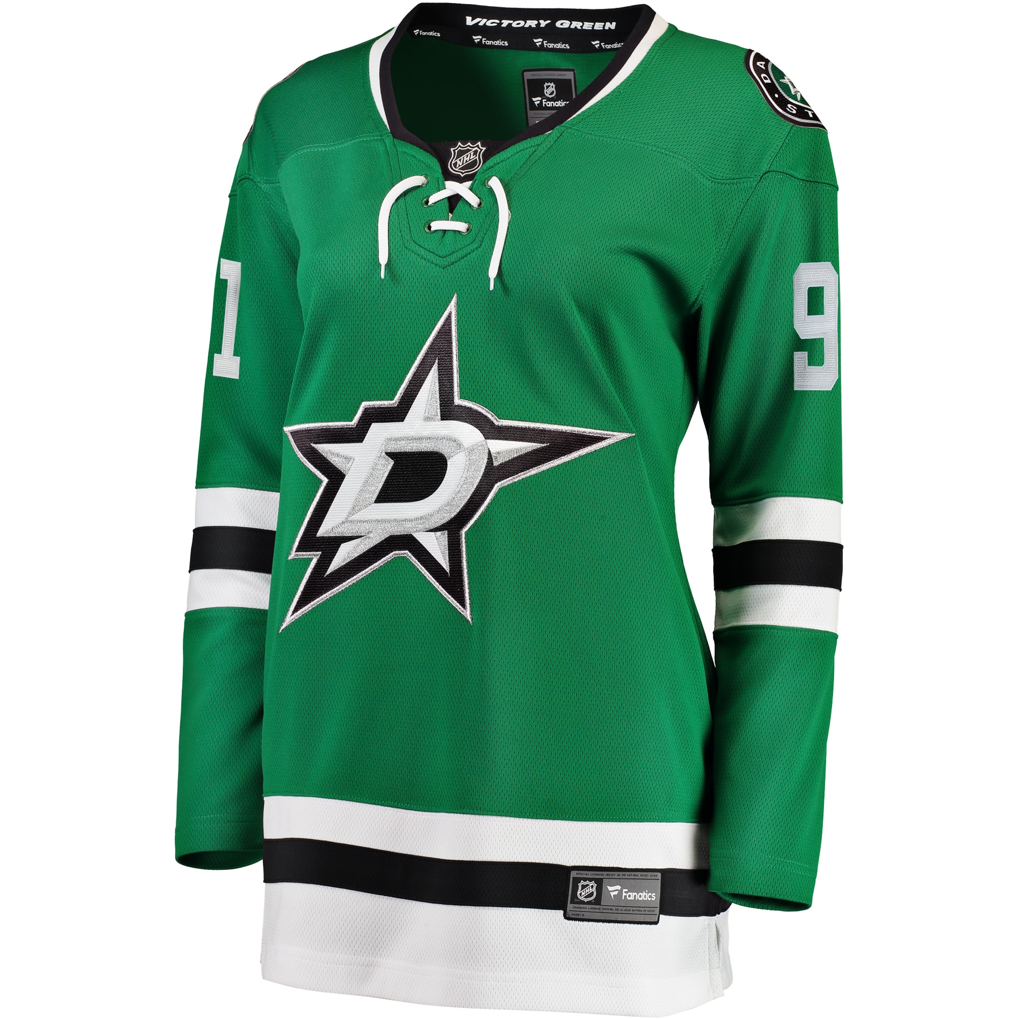 Alternative view of Women's Dallas Stars Tyler Seguin Green Home Breakaway Player Jersey - JS609 