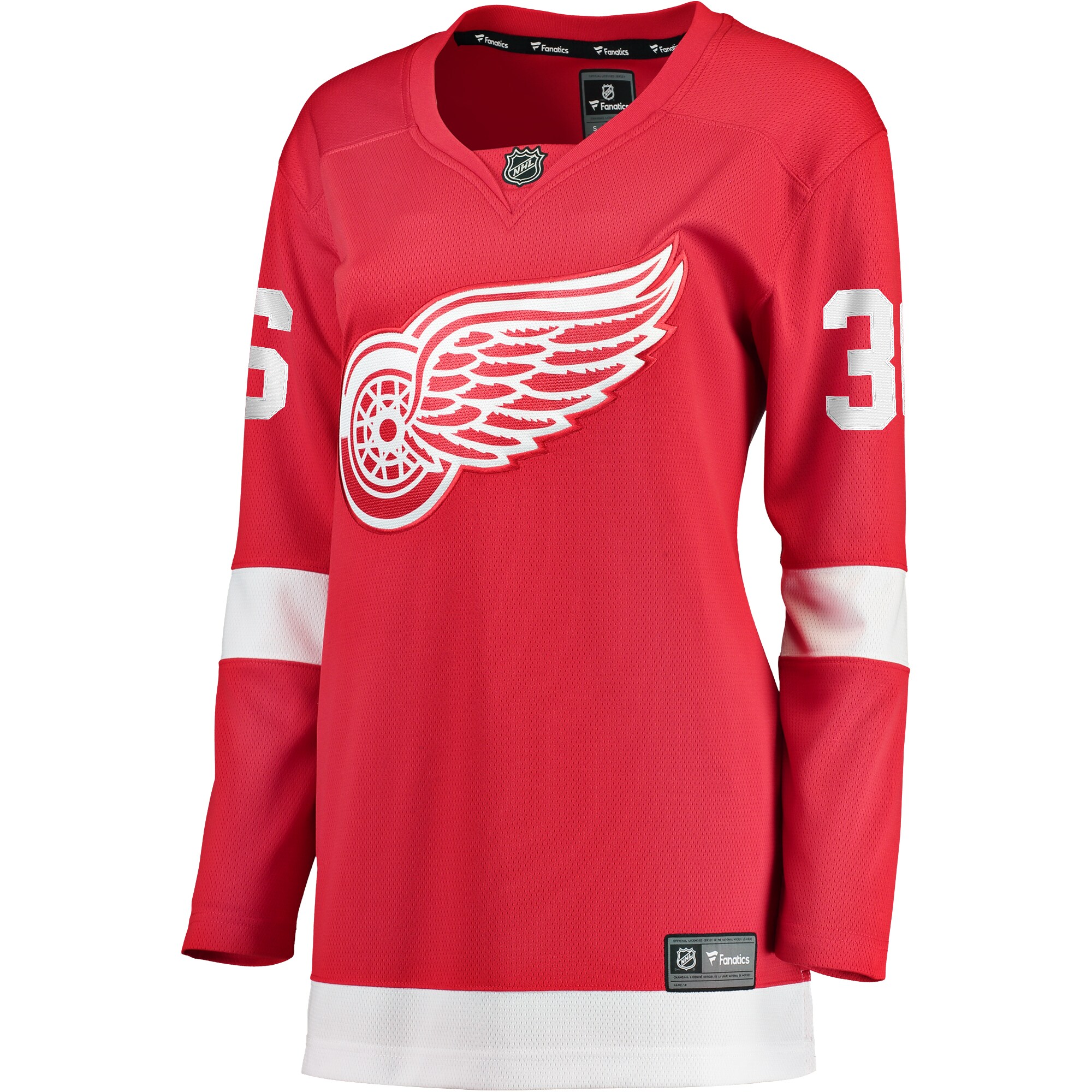 Alternative view of Women's Detroit Red Wings Christian Fischer Red Home Breakaway Player Jersey - JS717 