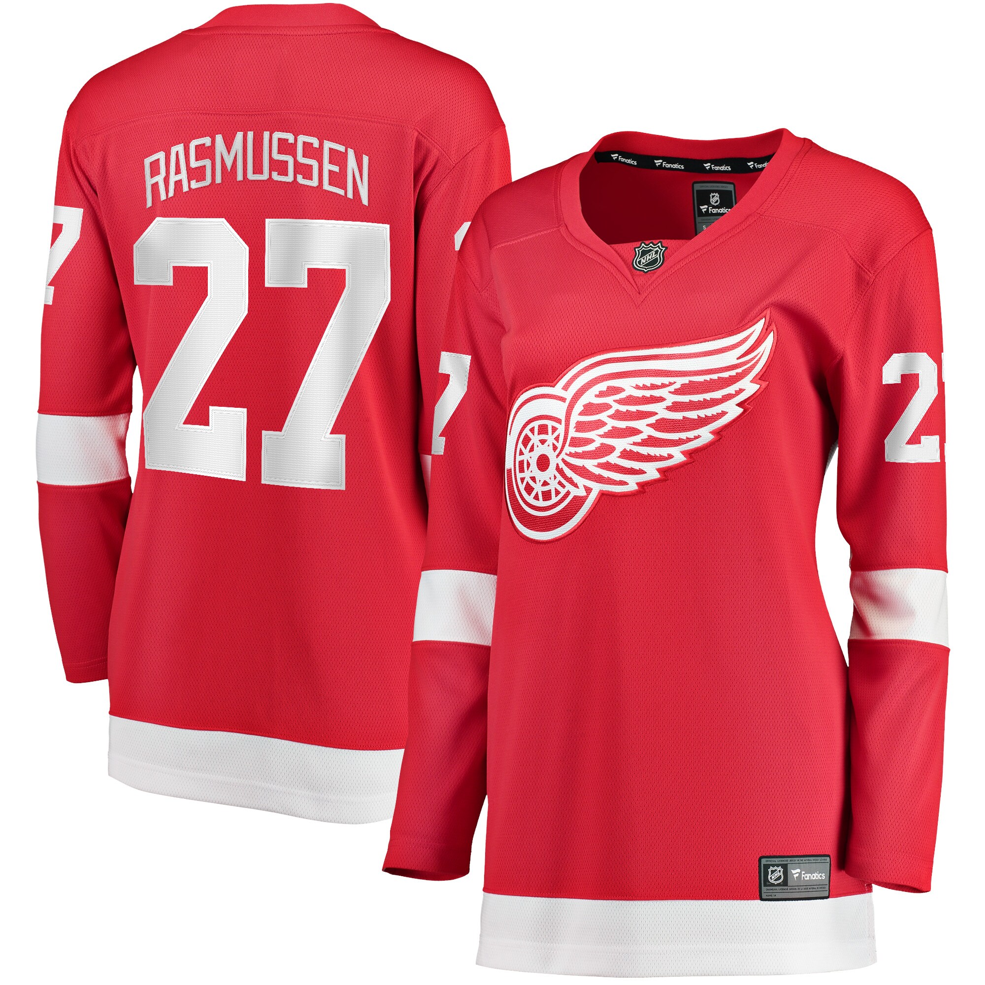 Women's Detroit Red Wings Michael Rasmussen Red Home Breakaway Player Jersey - JS282 