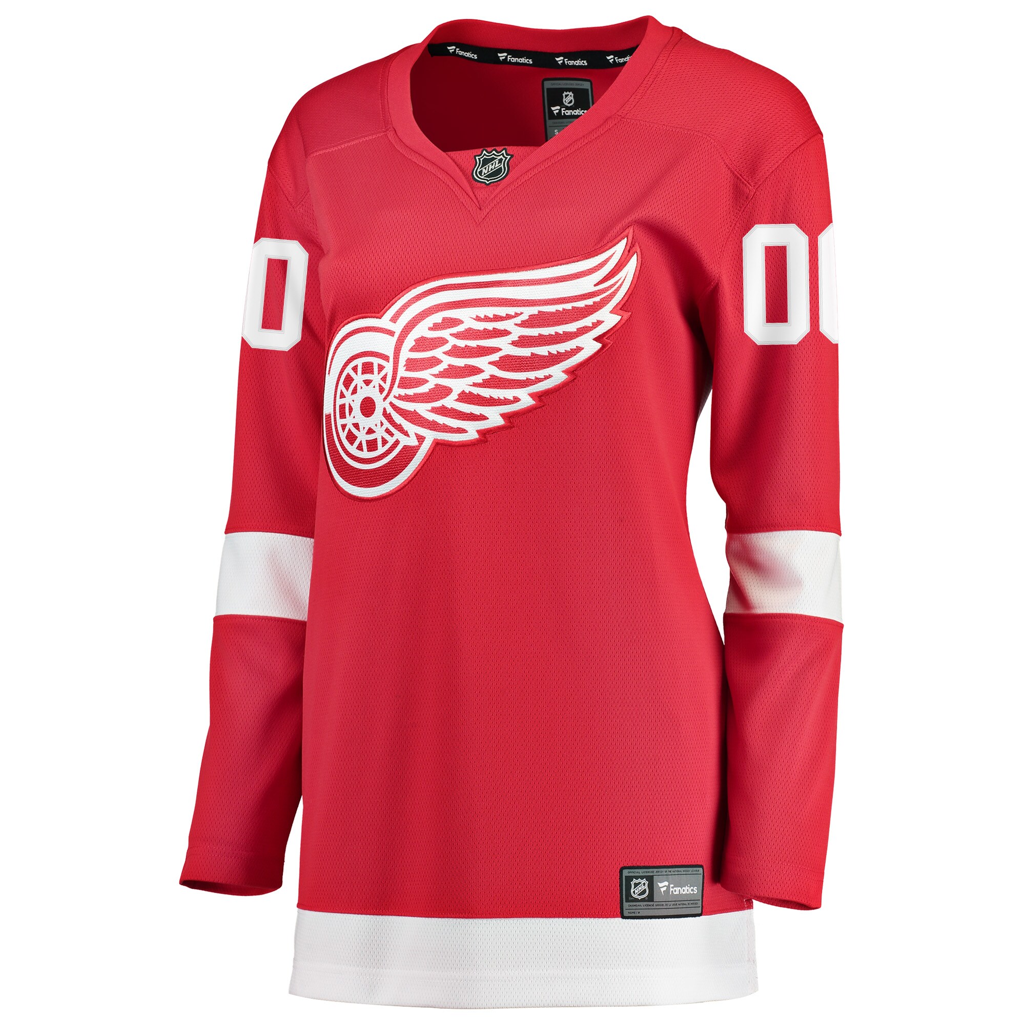 Alternative view of Women's Detroit Red Wings Red Home Breakaway Custom Jersey - JS967 