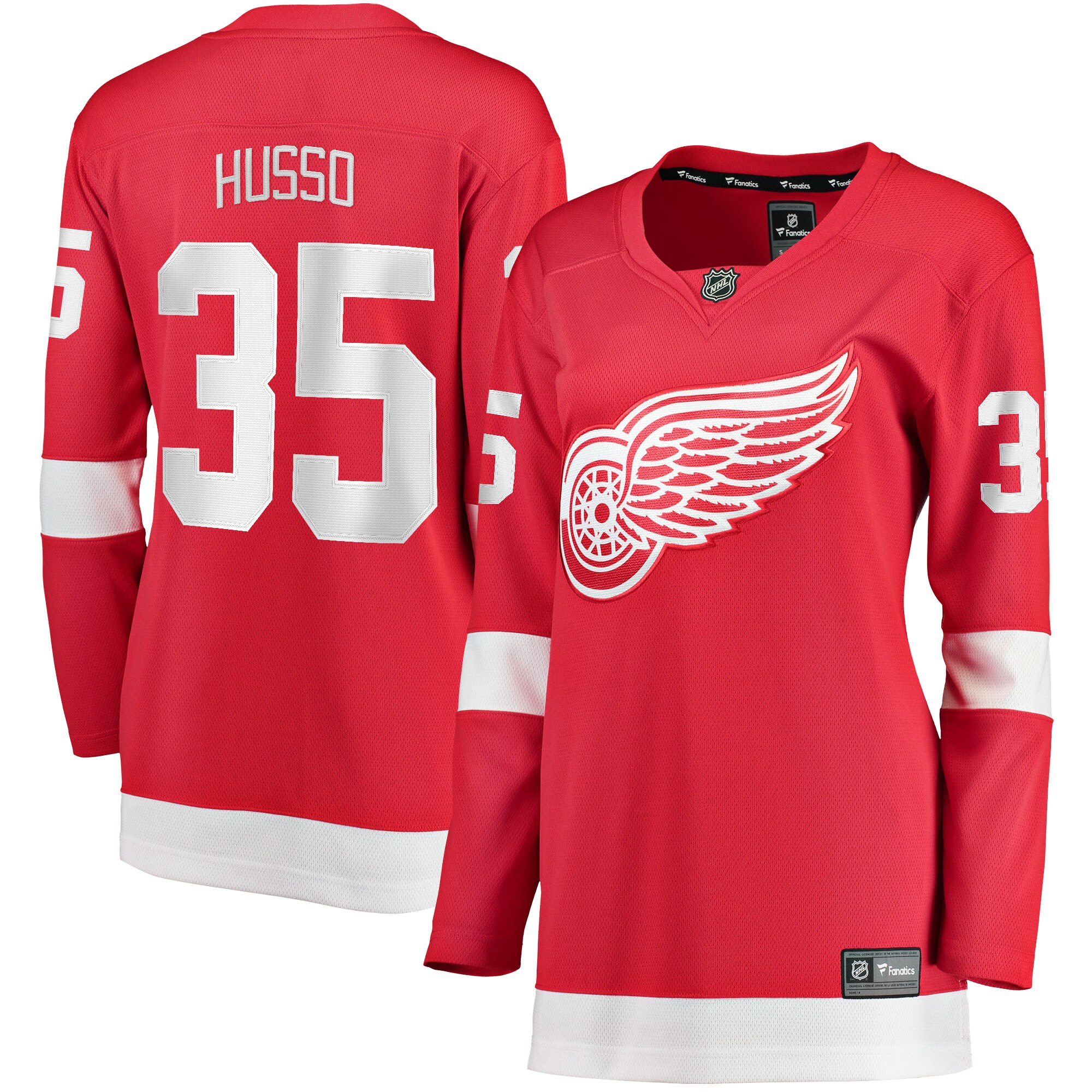 Women's Detroit Red Wings Ville Husso Red Home Breakaway Player Jersey - JS239 