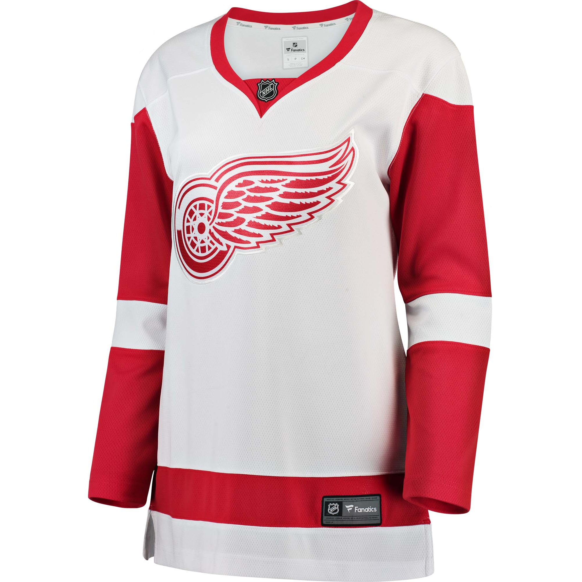 Alternative view of Women's Detroit Red Wings White Away Breakaway Jersey - JS599 