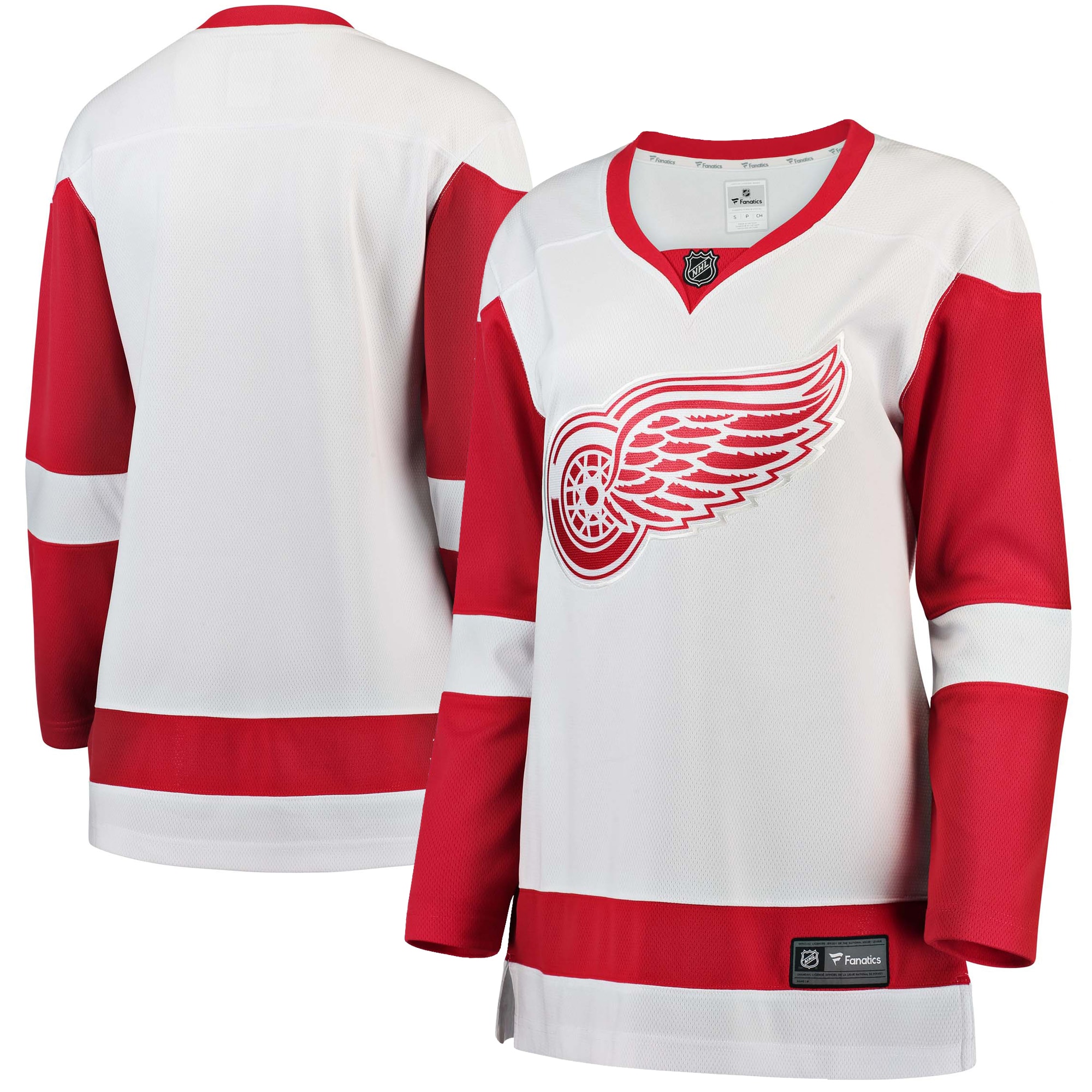 Women's Detroit Red Wings White Away Breakaway Jersey - JS599 