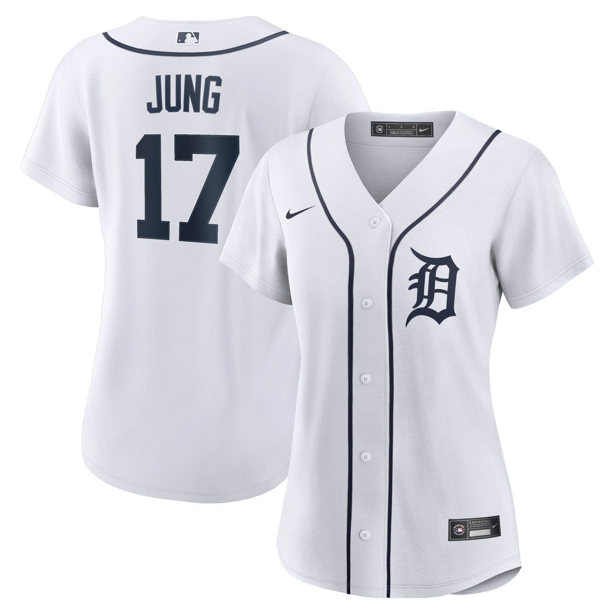 Women's Detroit Tigers Jace Jung White Home Jersey