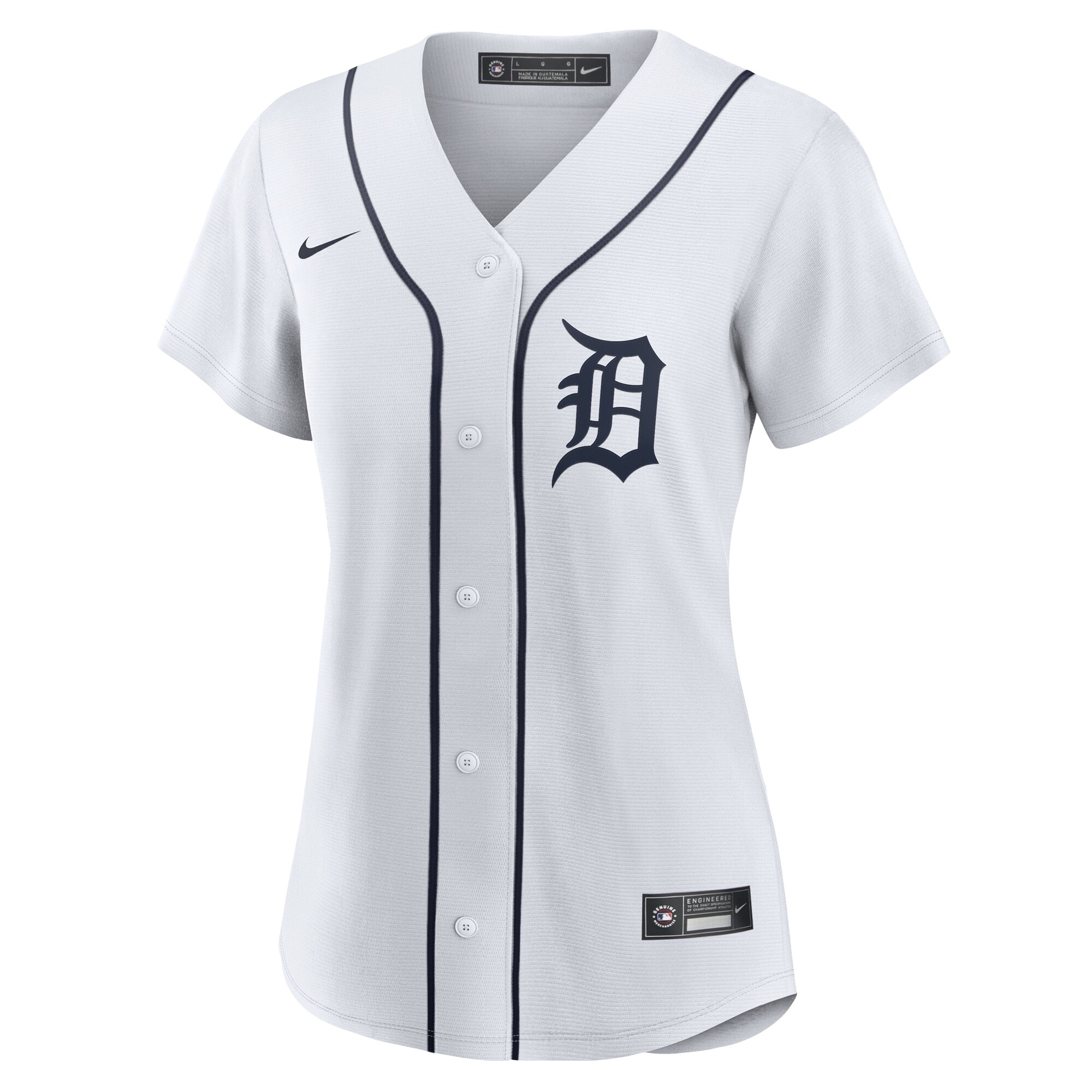 Alternative view of Women's Detroit Tigers White #1 Mom Home Jersey
