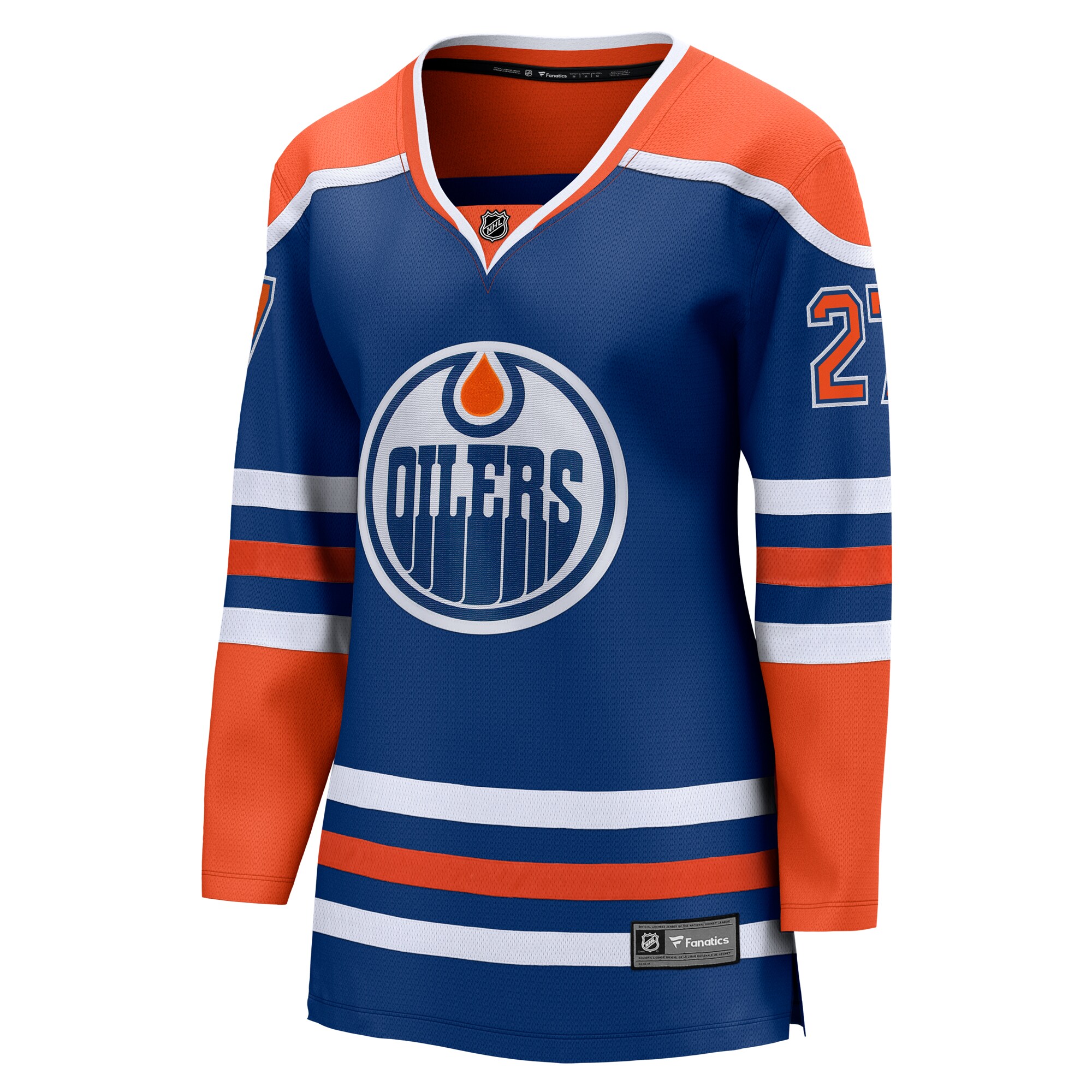 Alternative view of Women's Edmonton Oilers Brett Kulak Royal Home Breakaway Player Jersey - JS686 