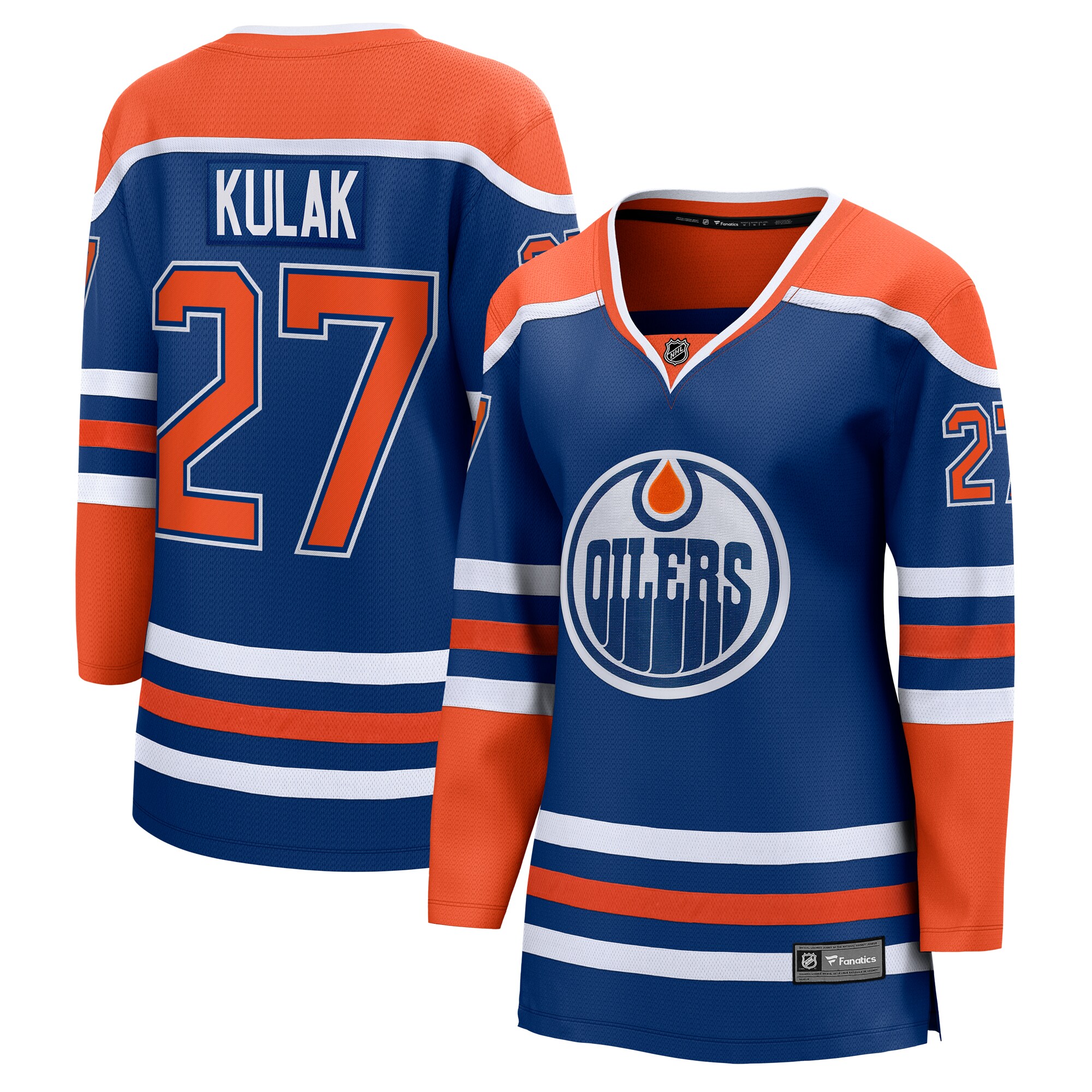 Women's Edmonton Oilers Brett Kulak Royal Home Breakaway Player Jersey - JS686 