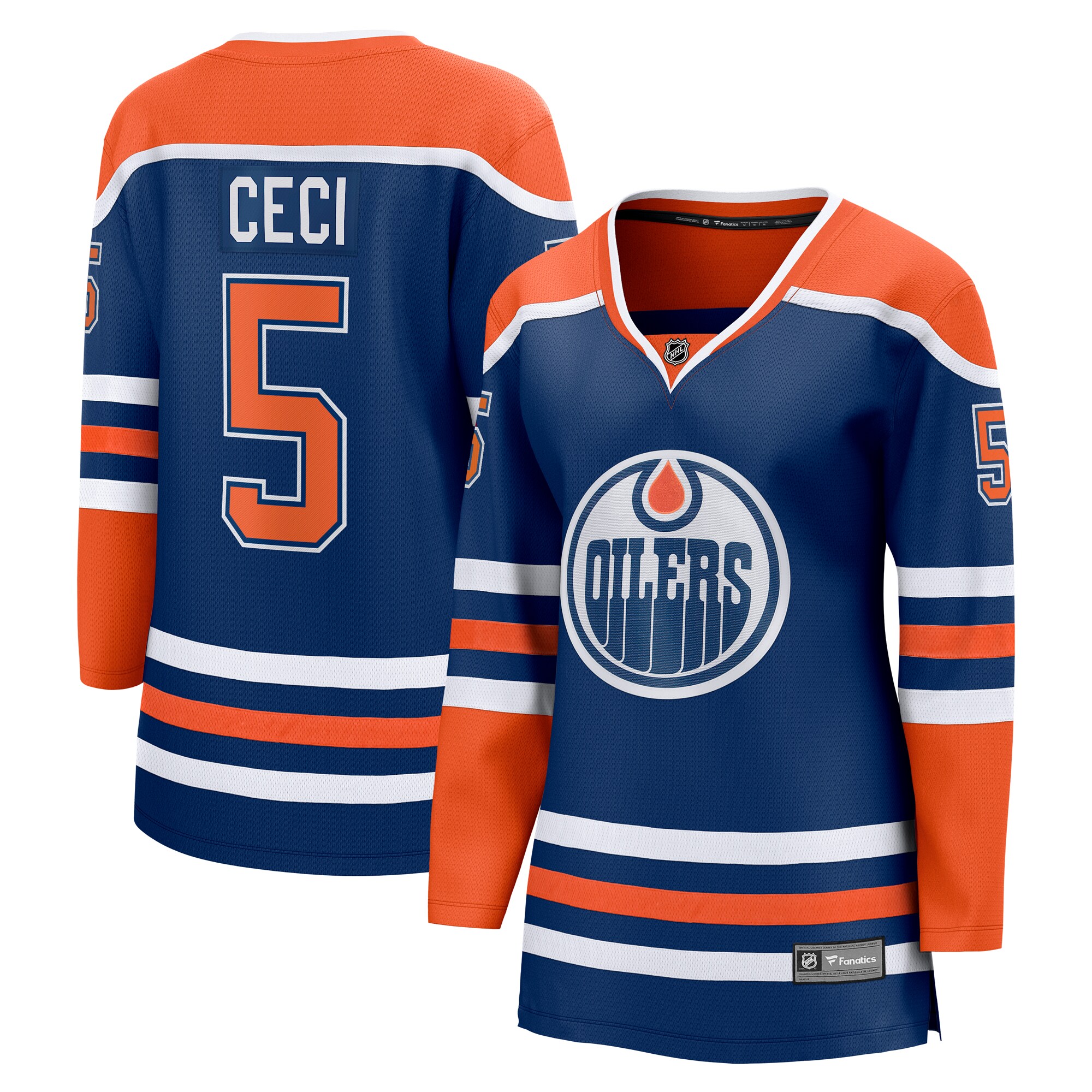 Women's Edmonton Oilers Cody Ceci Royal Home Breakaway Player Jersey - JS213 