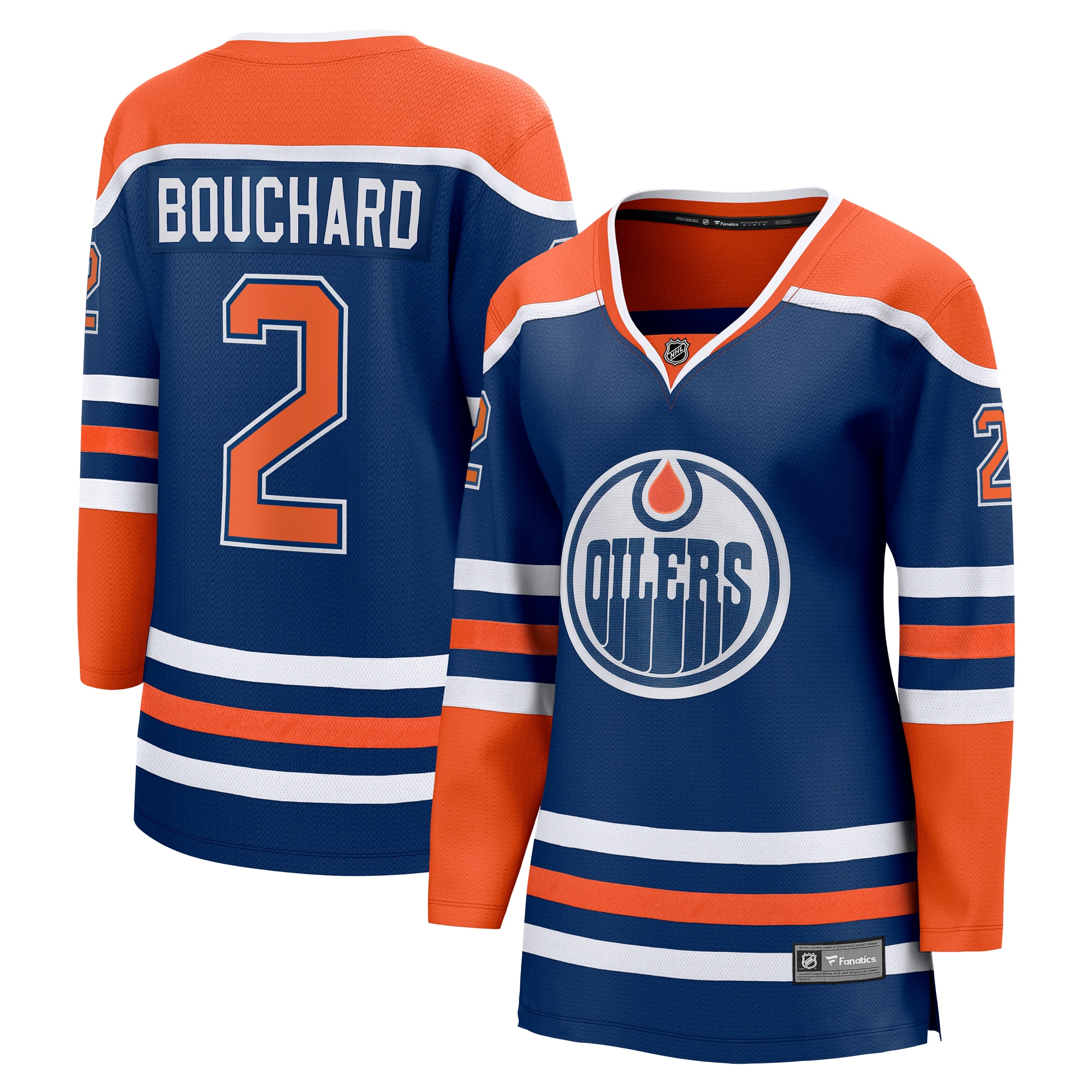 Women's Edmonton Oilers Evan Bouchard Royal Home Breakaway Player Jersey - JS233 