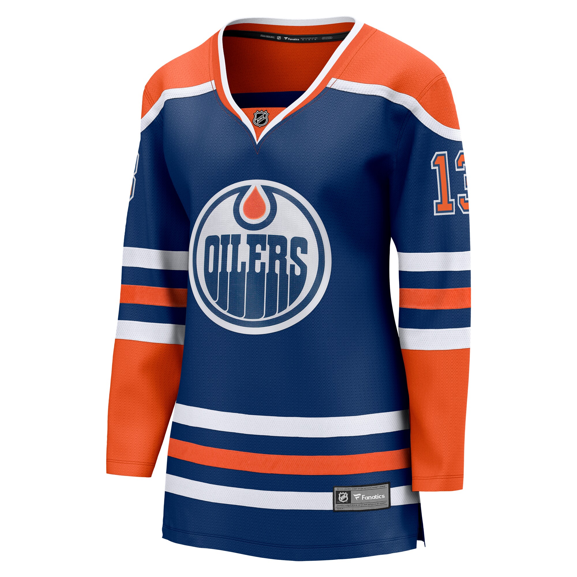 Alternative view of Women's Edmonton Oilers Mattias Janmark Royal Home Breakaway Player Jersey - JS207 