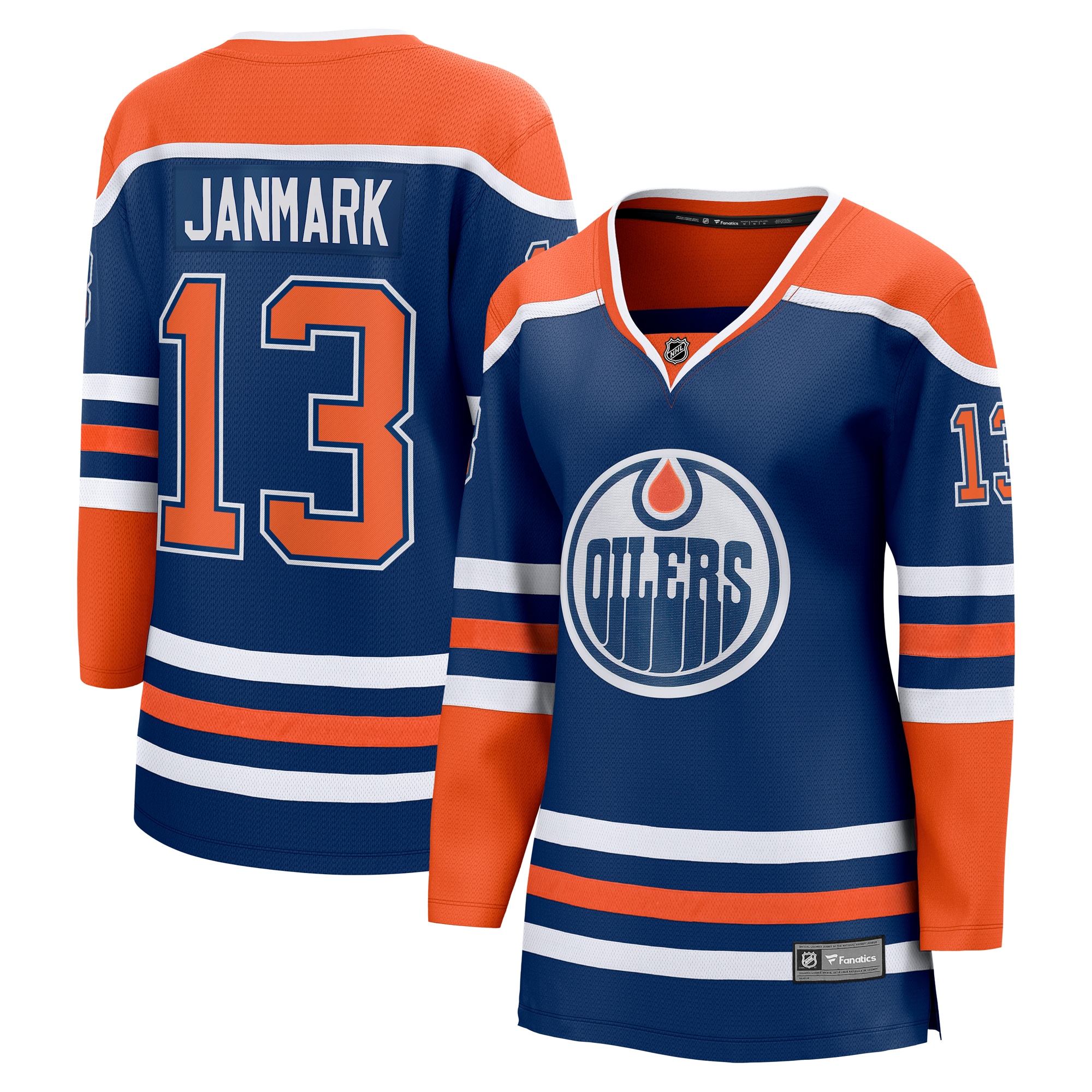 Women's Edmonton Oilers Mattias Janmark Royal Home Breakaway Player Jersey - JS207 
