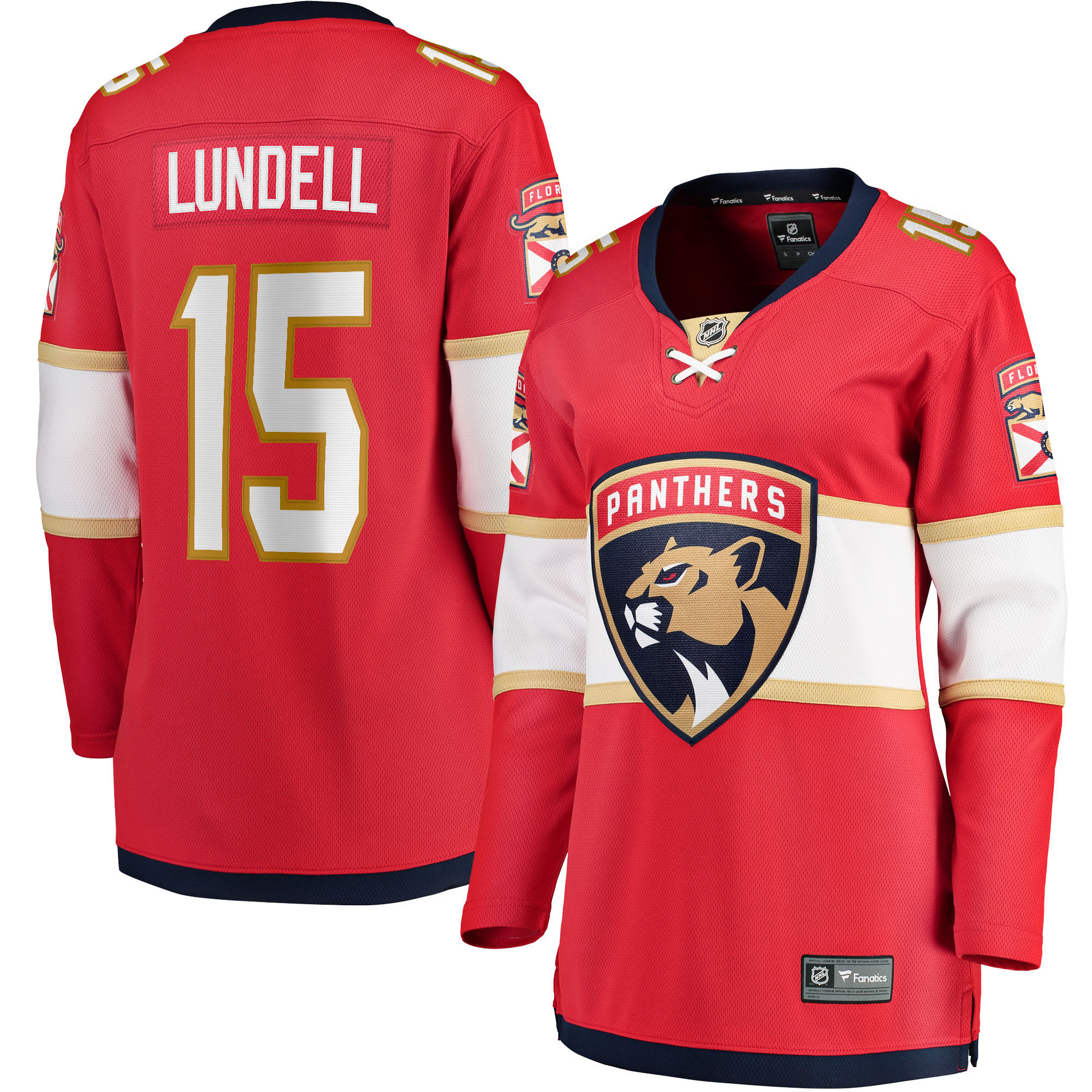 Women's Florida Panthers Anton Lundell Red Home Breakaway Player Jersey - JS891 