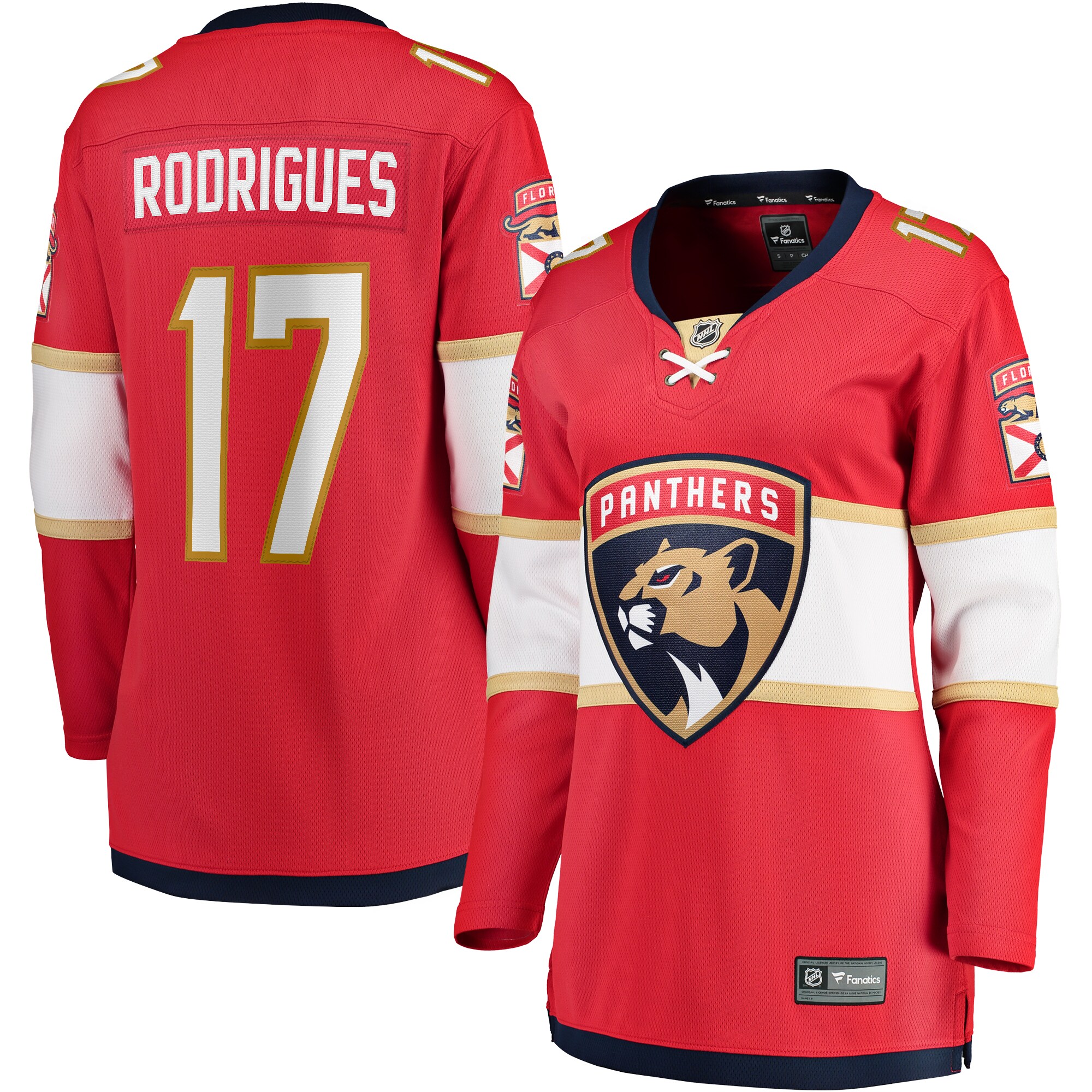 Women's Florida Panthers Evan Rodrigues Red Home Breakaway Player Jersey - JS889 