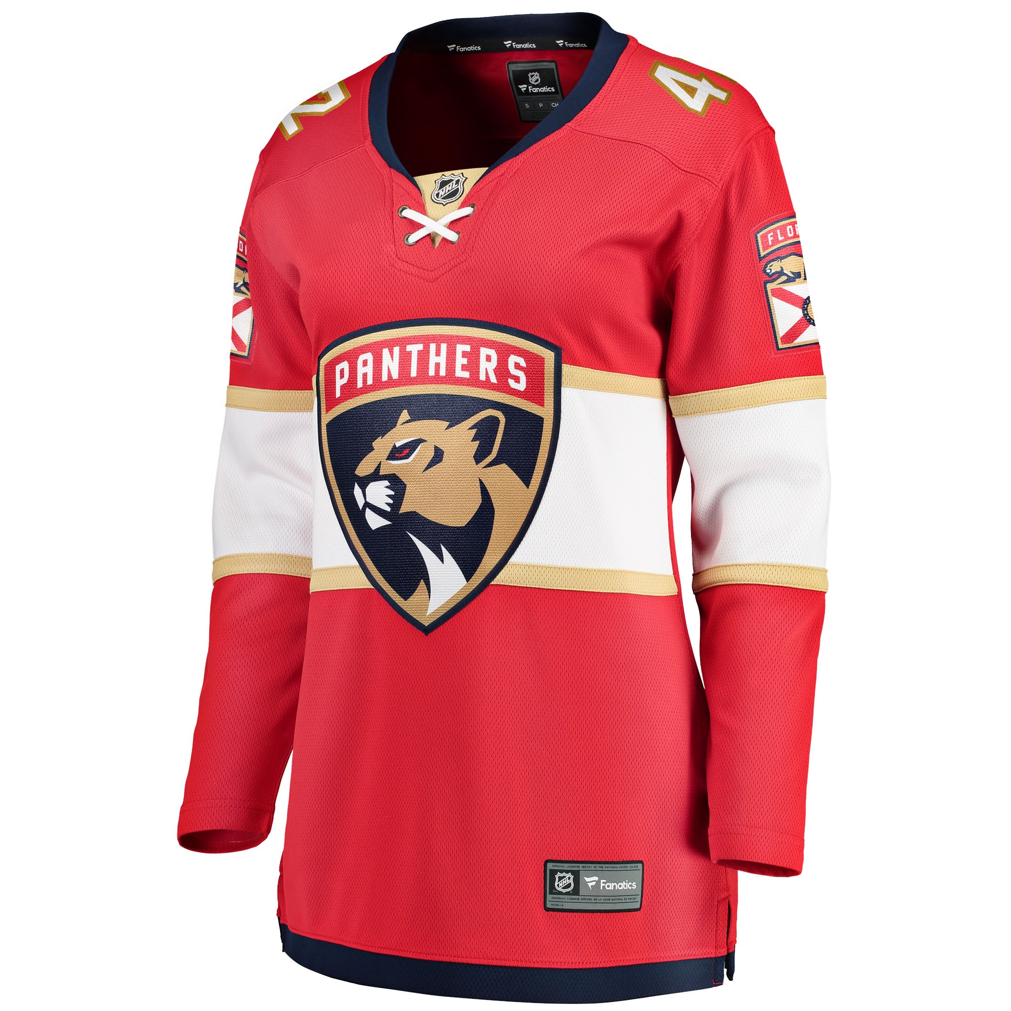 Alternative view of Women's Florida Panthers Gustav Forsling Red Home Breakaway Player Jersey - JS567 