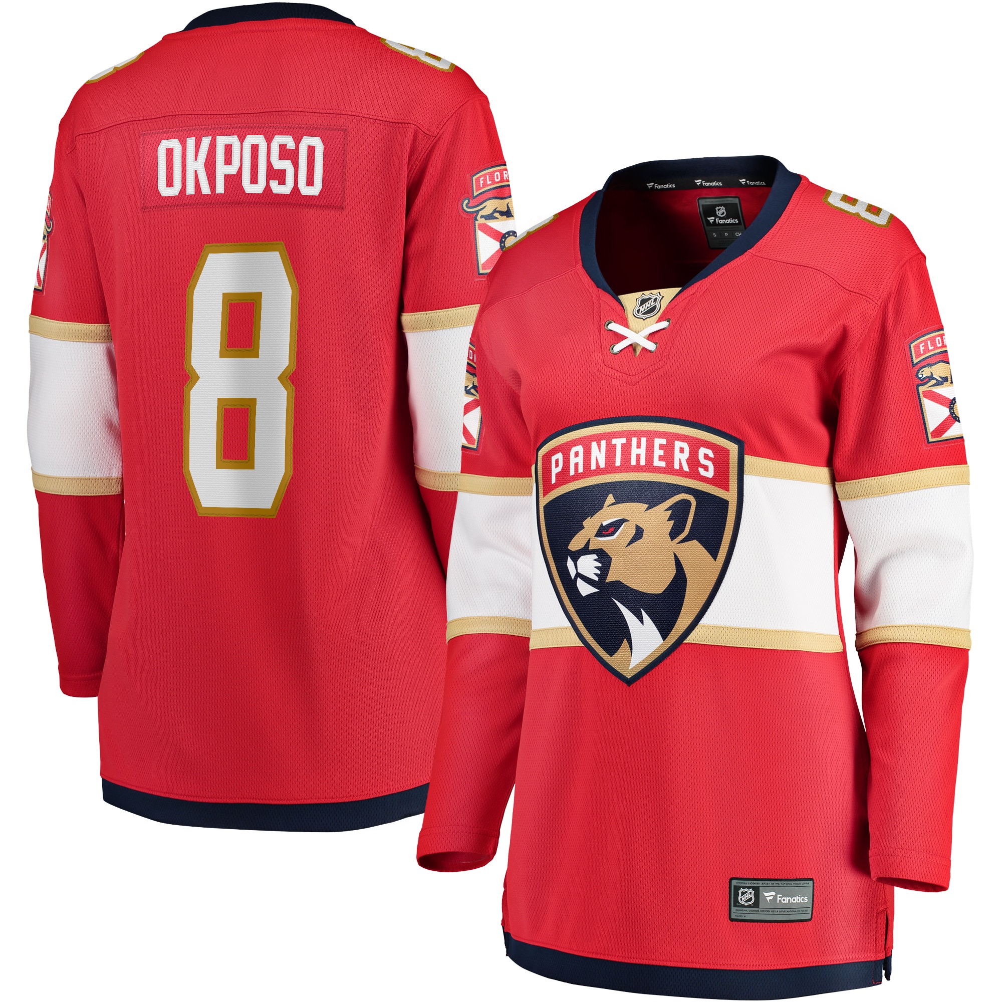 Women's Florida Panthers Kyle Okposo Red Home Breakaway Player Jersey - JS879 