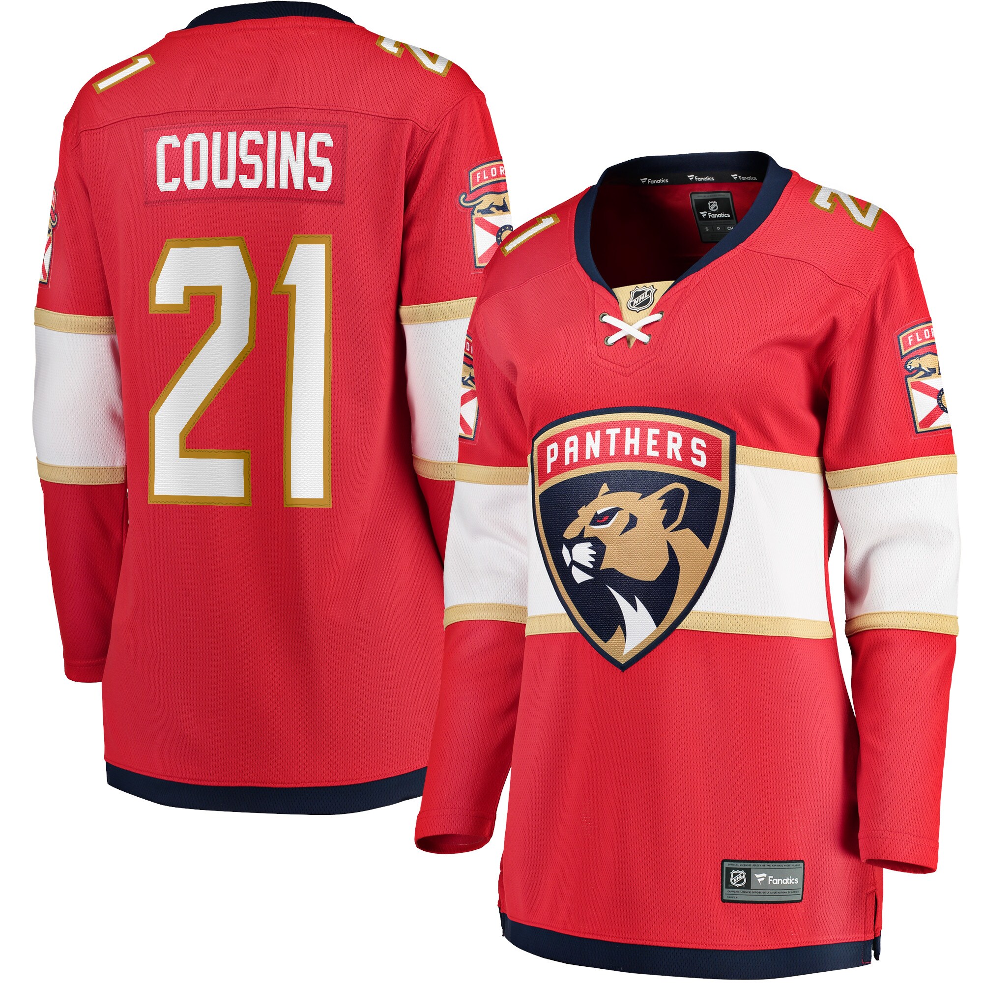 Women's Florida Panthers Nick Cousins Red Home Breakaway Player Jersey - JS607 