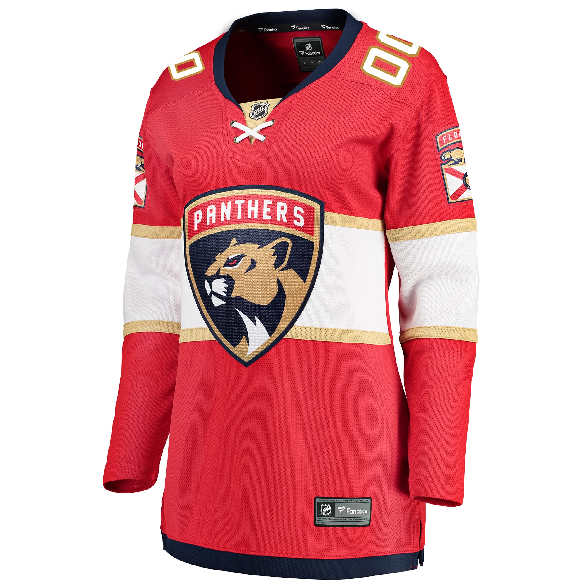Alternative view of Women's Florida Panthers Red Home Breakaway Custom Jersey - JS378 
