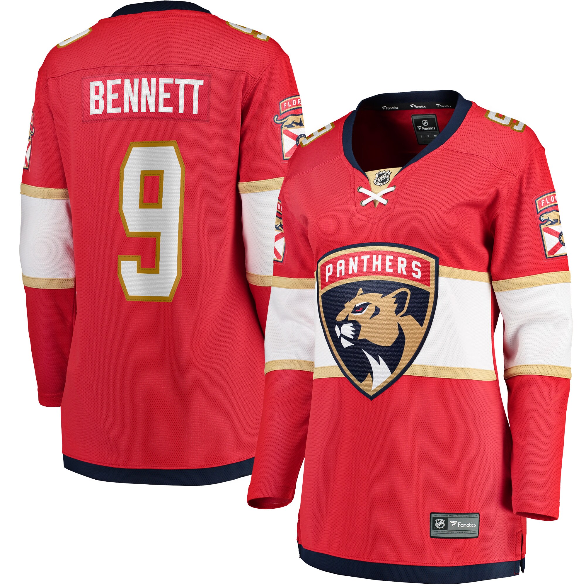 Women's Florida Panthers Sam Bennett Red Home Breakaway Jersey - JS141 