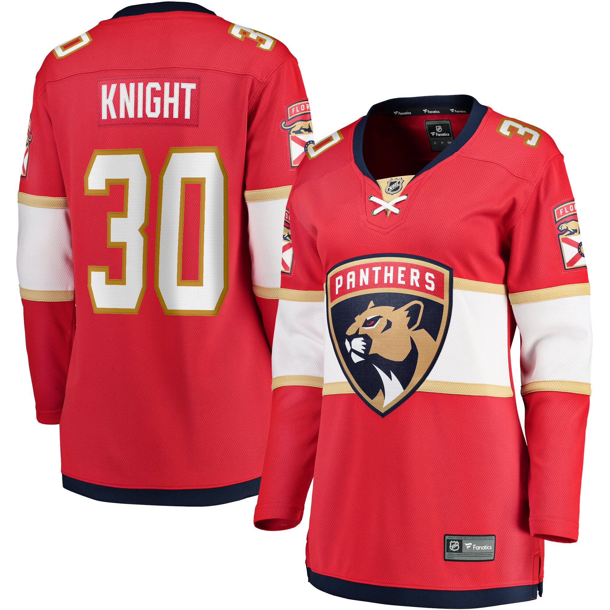 Women's Florida Panthers Spencer Knight Red Home Breakaway Jersey - JS273 