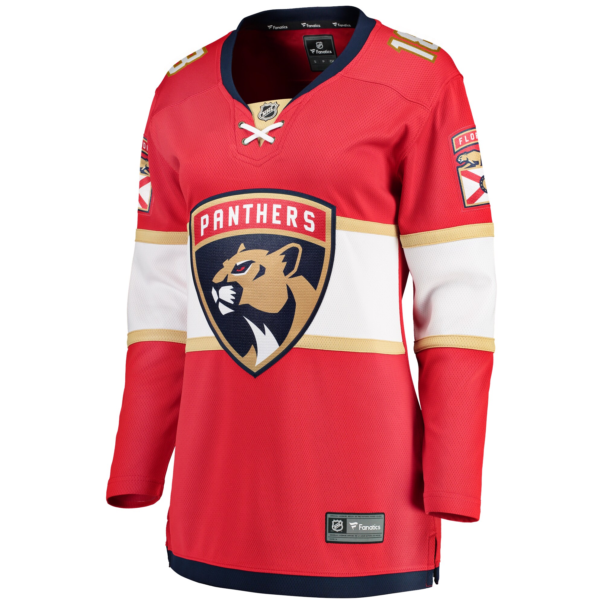 Alternative view of Women's Florida Panthers Steven Lorentz Red Home Breakaway Player Jersey - JS682 