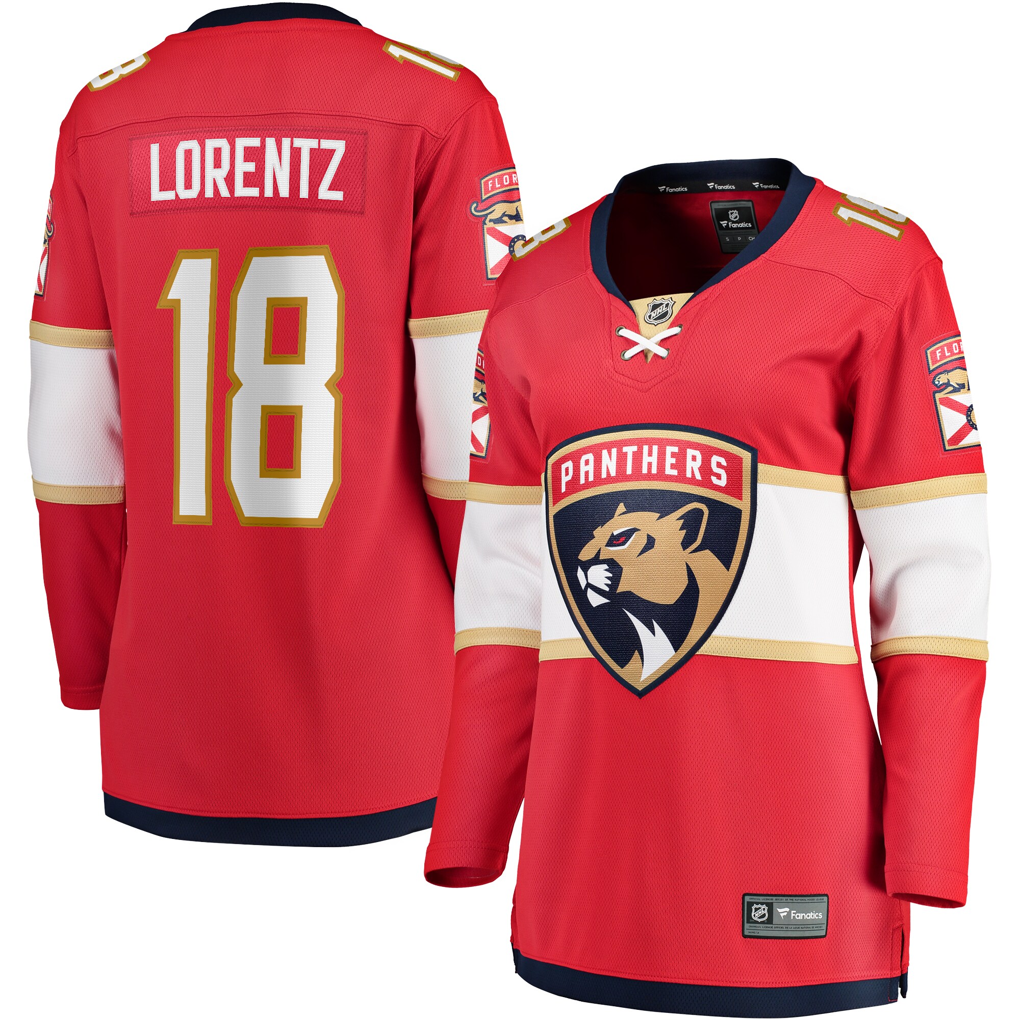 Women's Florida Panthers Steven Lorentz Red Home Breakaway Player Jersey - JS682 