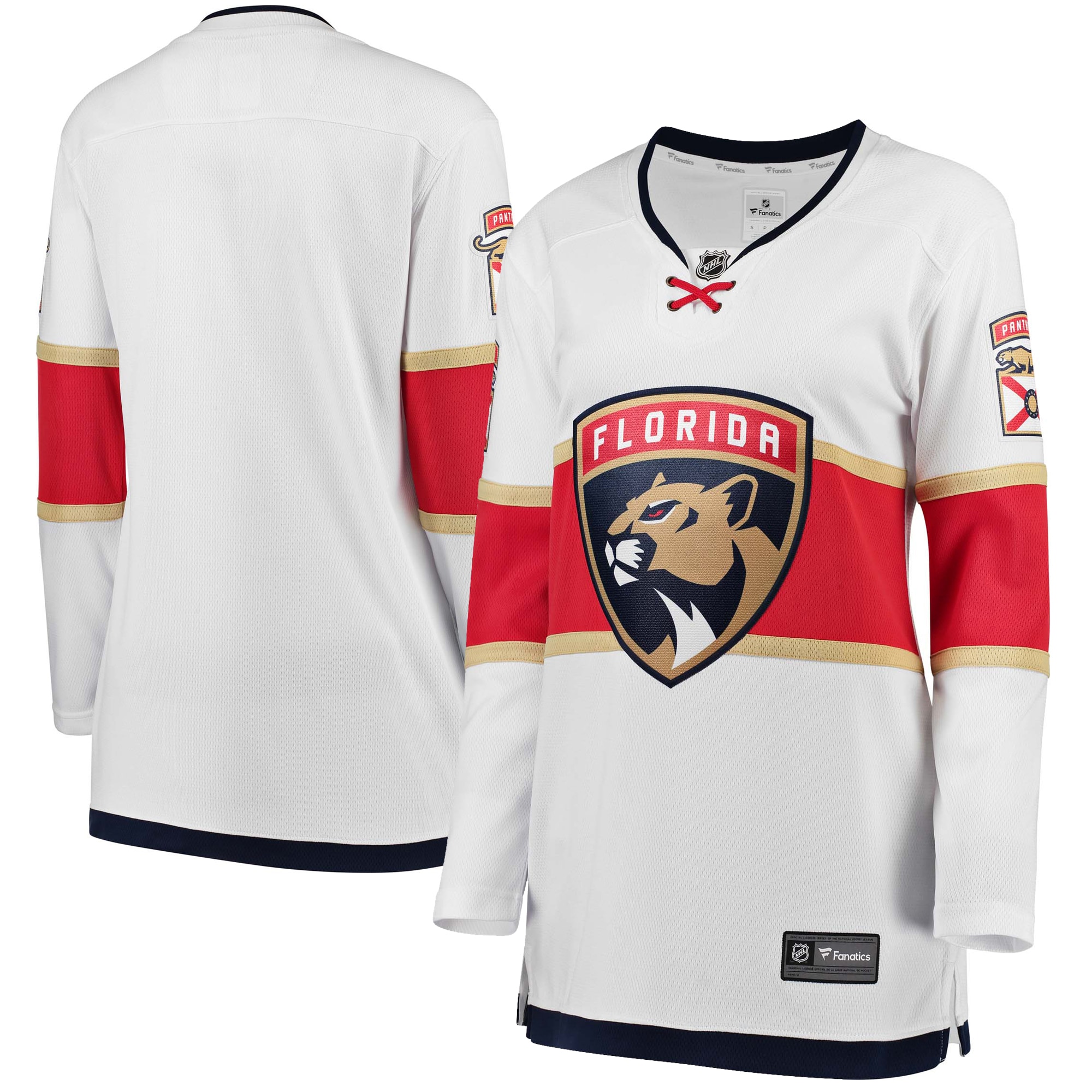 Women's Florida Panthers White Away Breakaway Jersey - JS942 