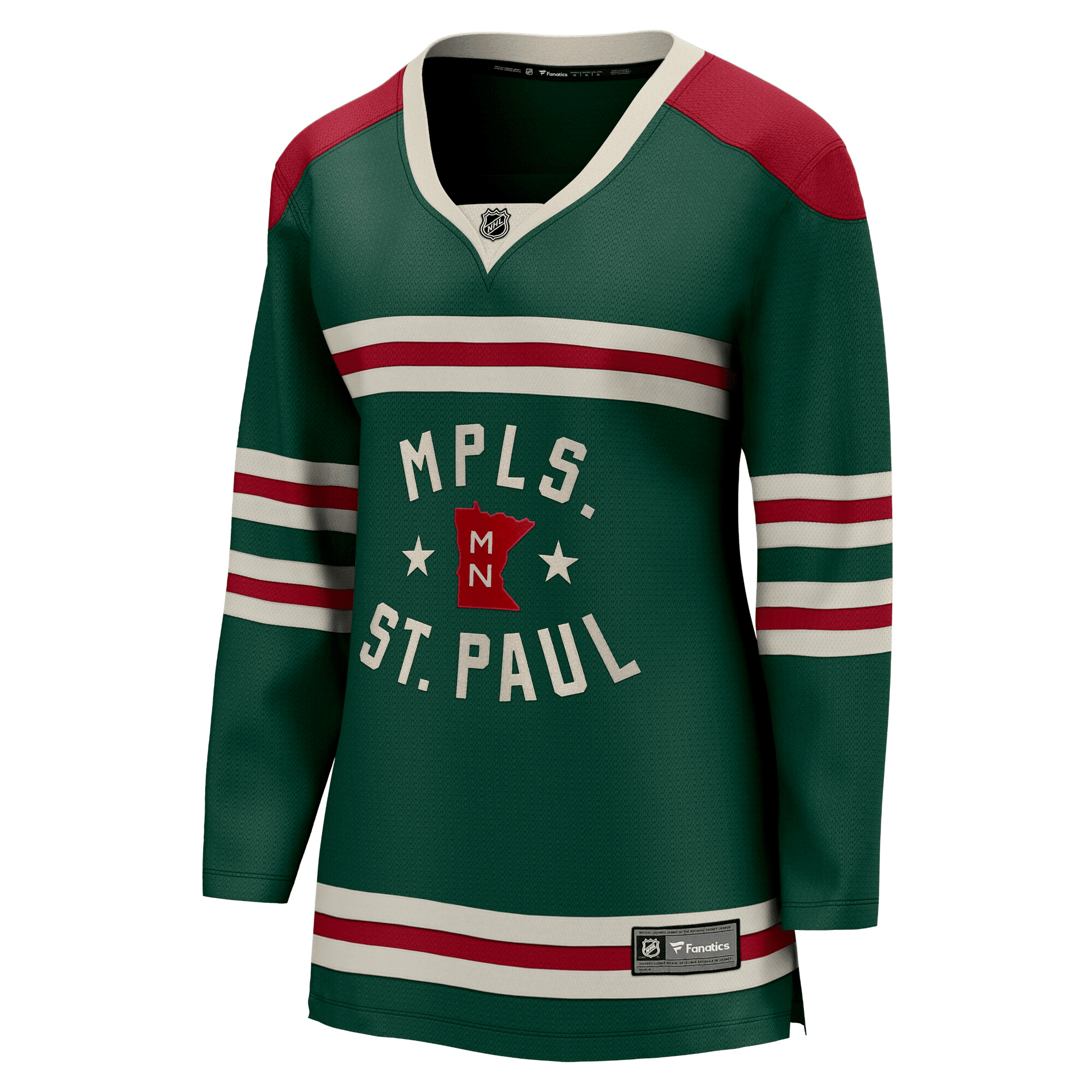 Alternative view of Women's Green Minnesota Wild 2022 Winter Classic Breakaway Jersey Jersey - JS131 
