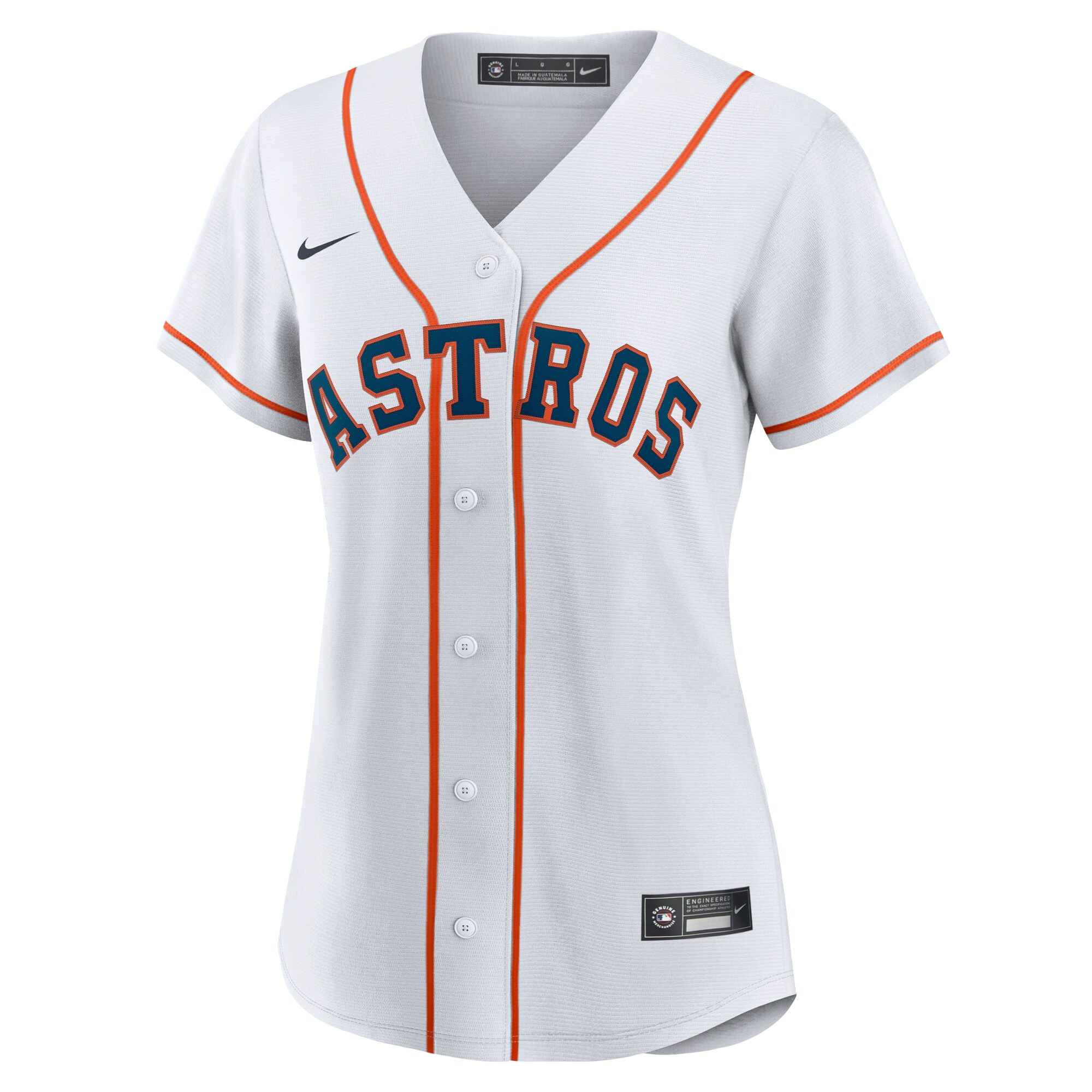Alternative view of Women's Houston Astros Alex Bregman White Home Player Jersey 