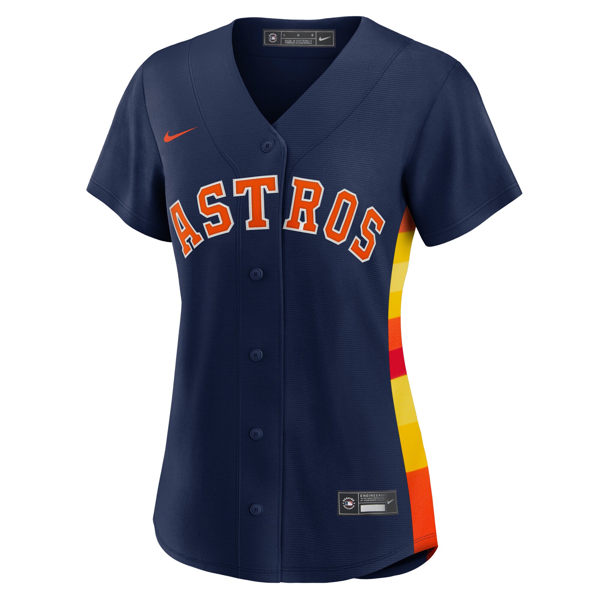 Alternative view of Women's Houston Astros Navy Alternate Player Jersey 