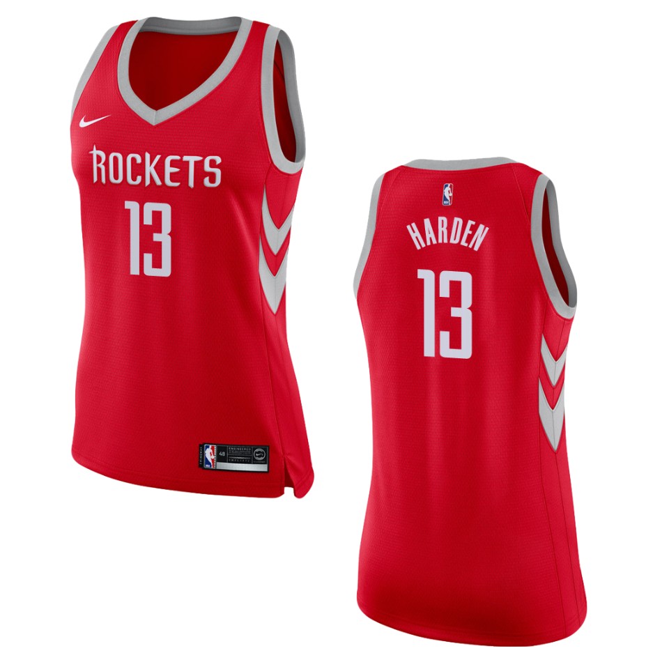Women's Houston Rockets #13 James Harden Icon Swingman Jersey - Red