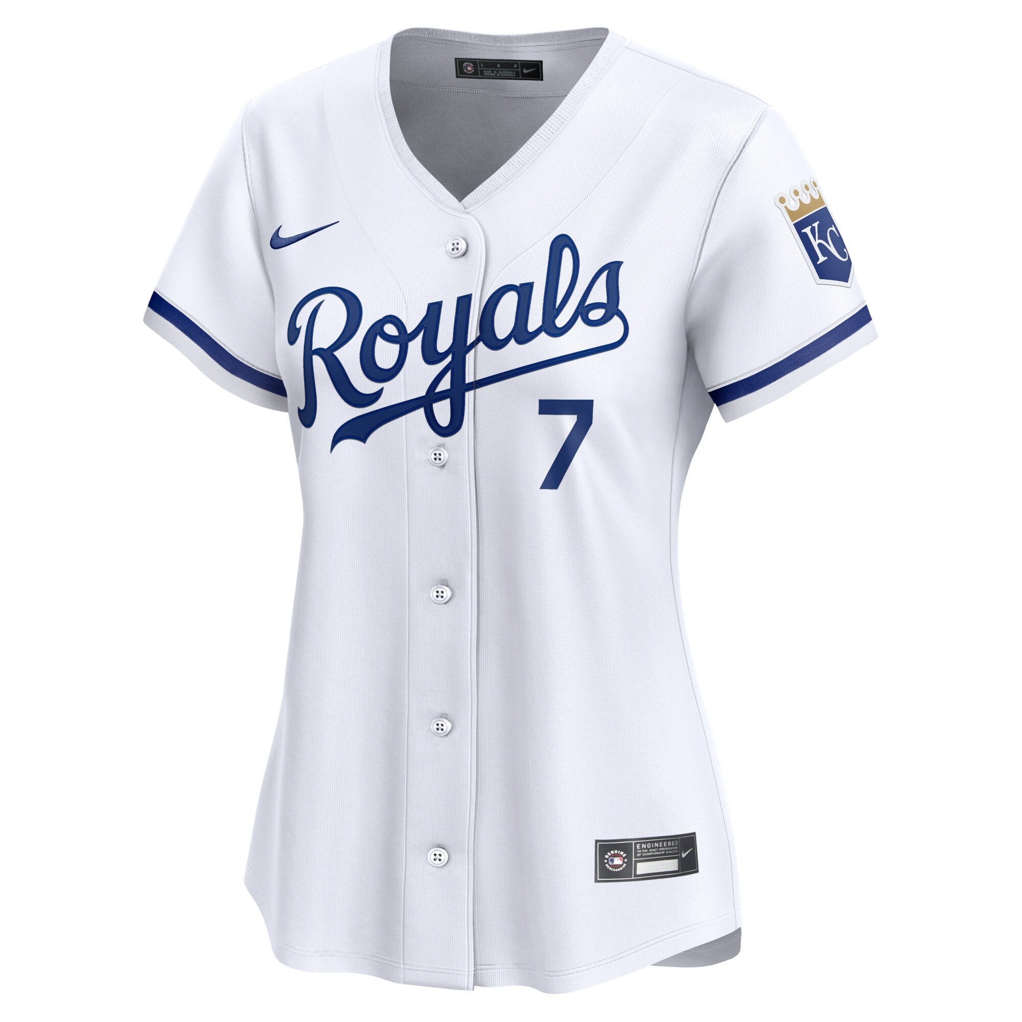 Alternative view of Women's Kansas City Royals Bobby Witt Jr. White Home Limited Player Jersey 
