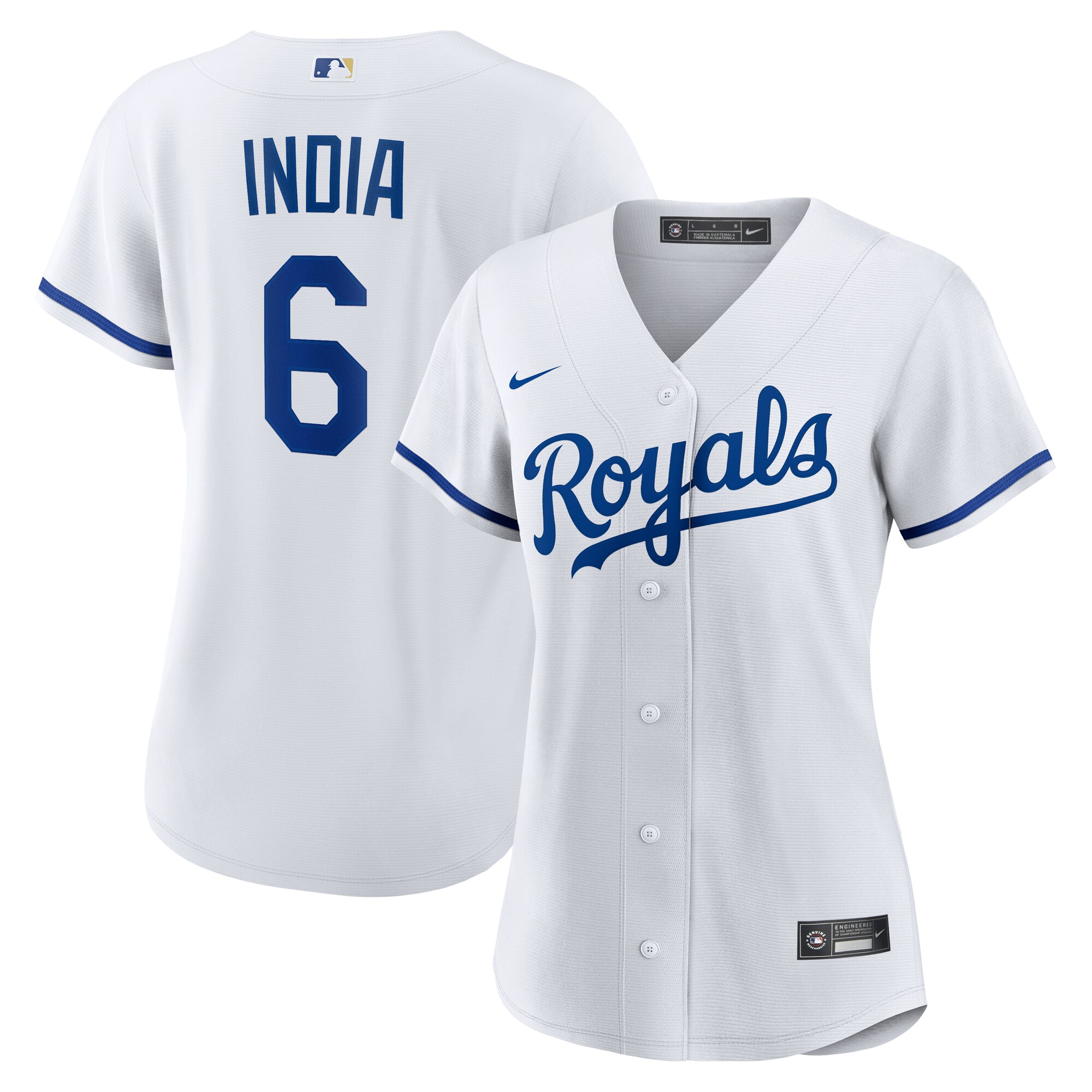 Women's Kansas City Royals Jonathan India White Home Jersey 