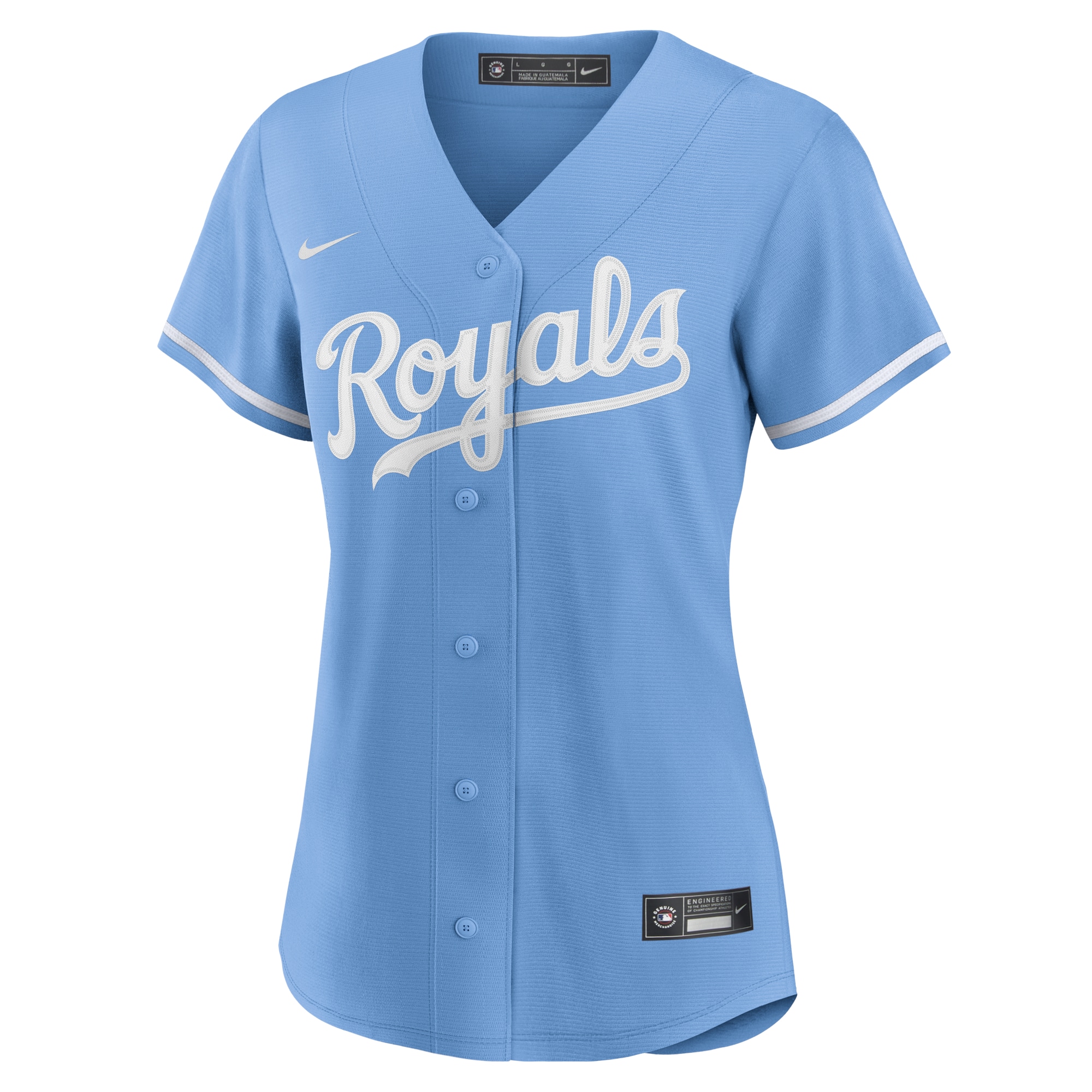 Alternative view of Women's Kansas City Royals Light Blue Alternate Team Logo Jersey 