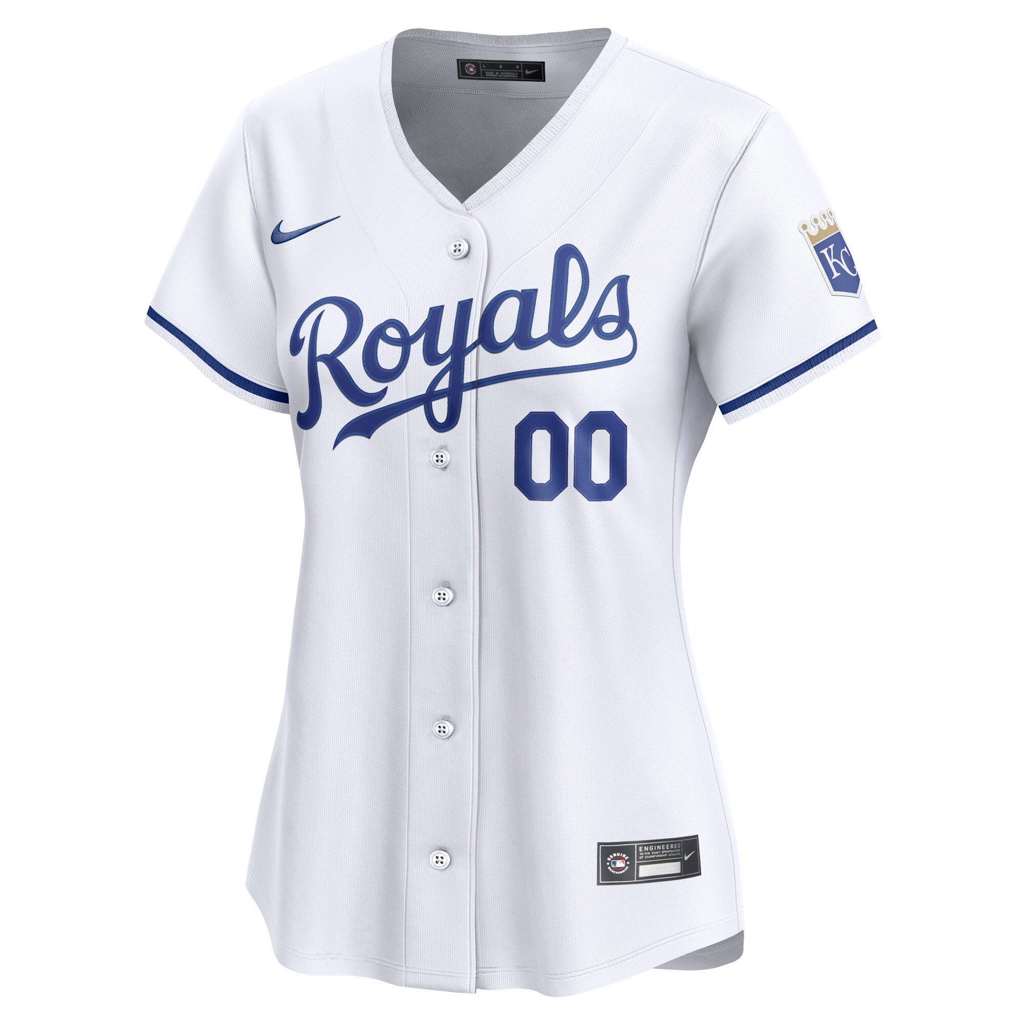 Alternative view of Women's Kansas City Royals White Home Limited Custom Jersey 