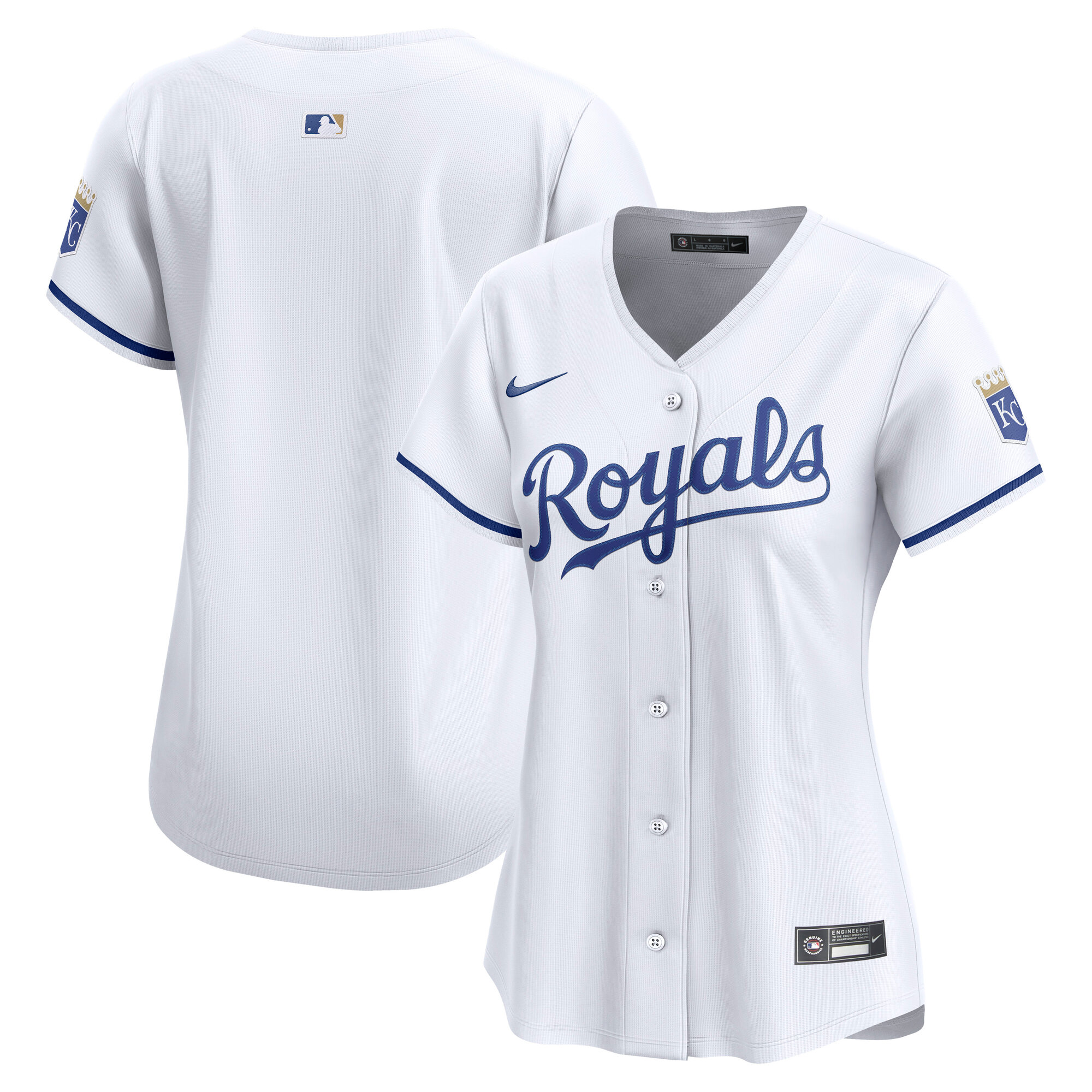 Women's Kansas City Royals White Home Limited Jersey 