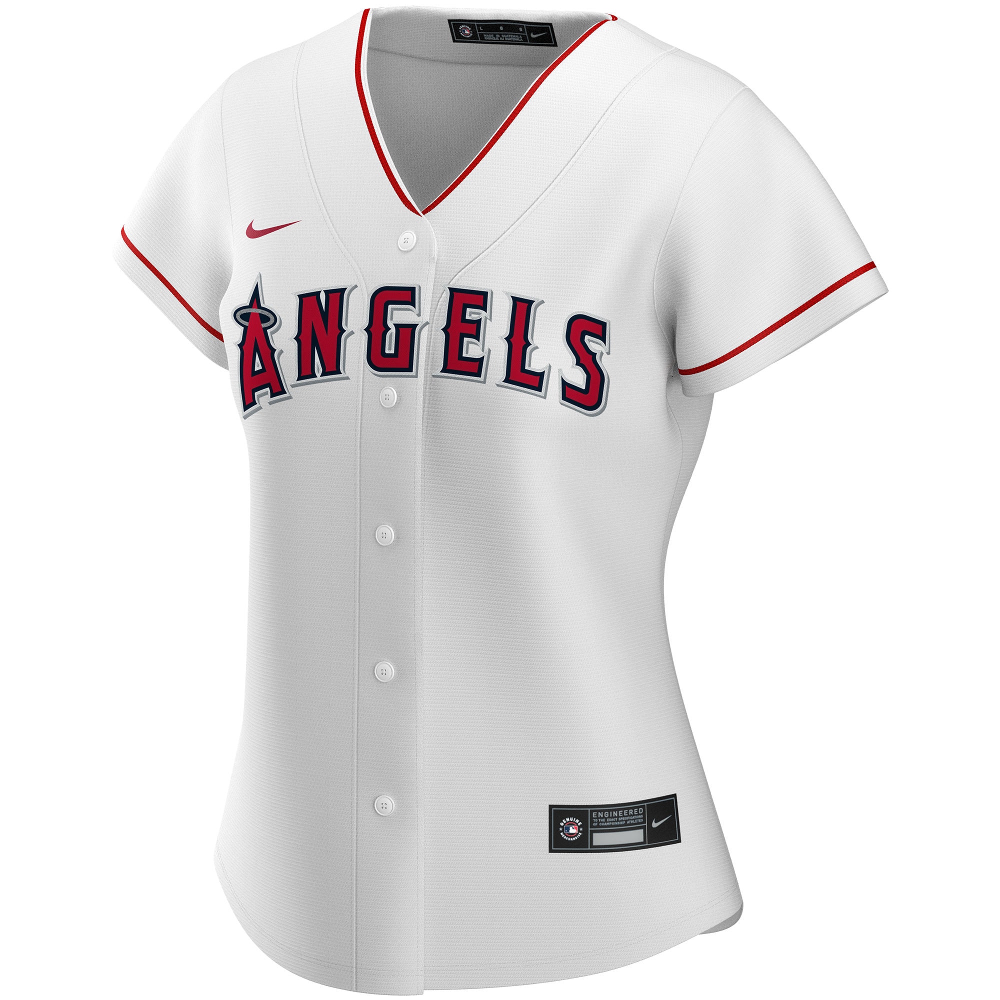 Alternative view of Women's Los Angeles Angels White Home Custom Jersey 