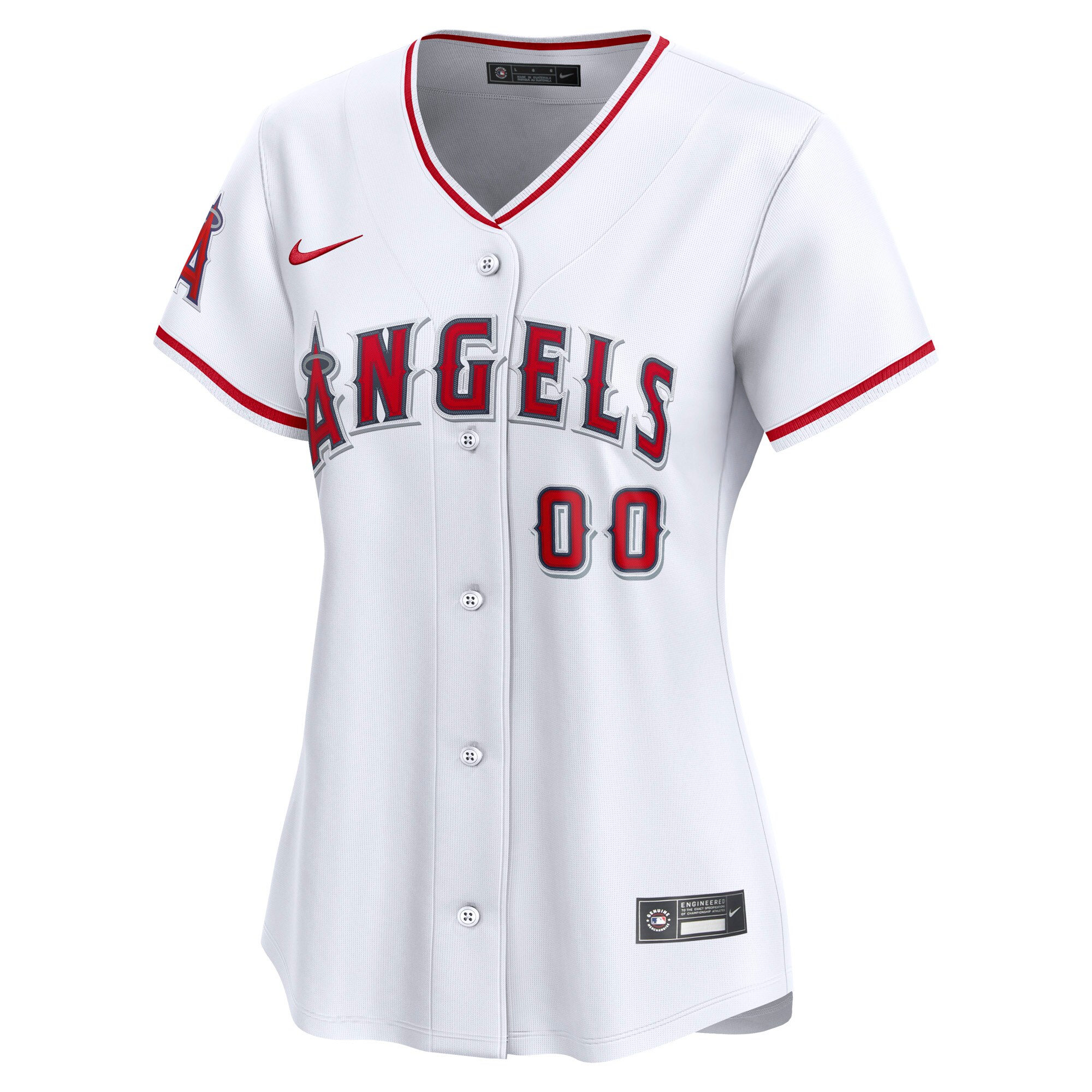 Alternative view of Women's Los Angeles Angels White Home Limited Custom Jersey 