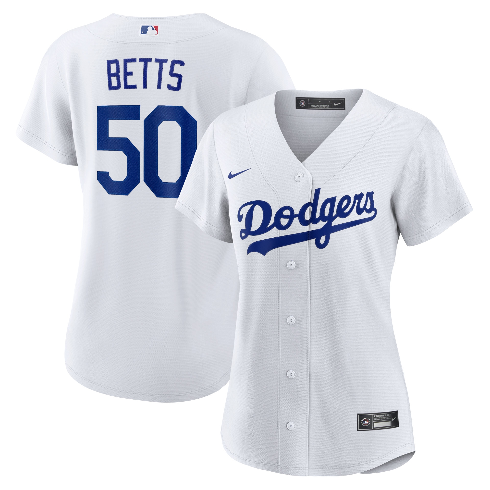 Women's Los Angeles Dodgers Mookie Betts White Home Player Jersey 
