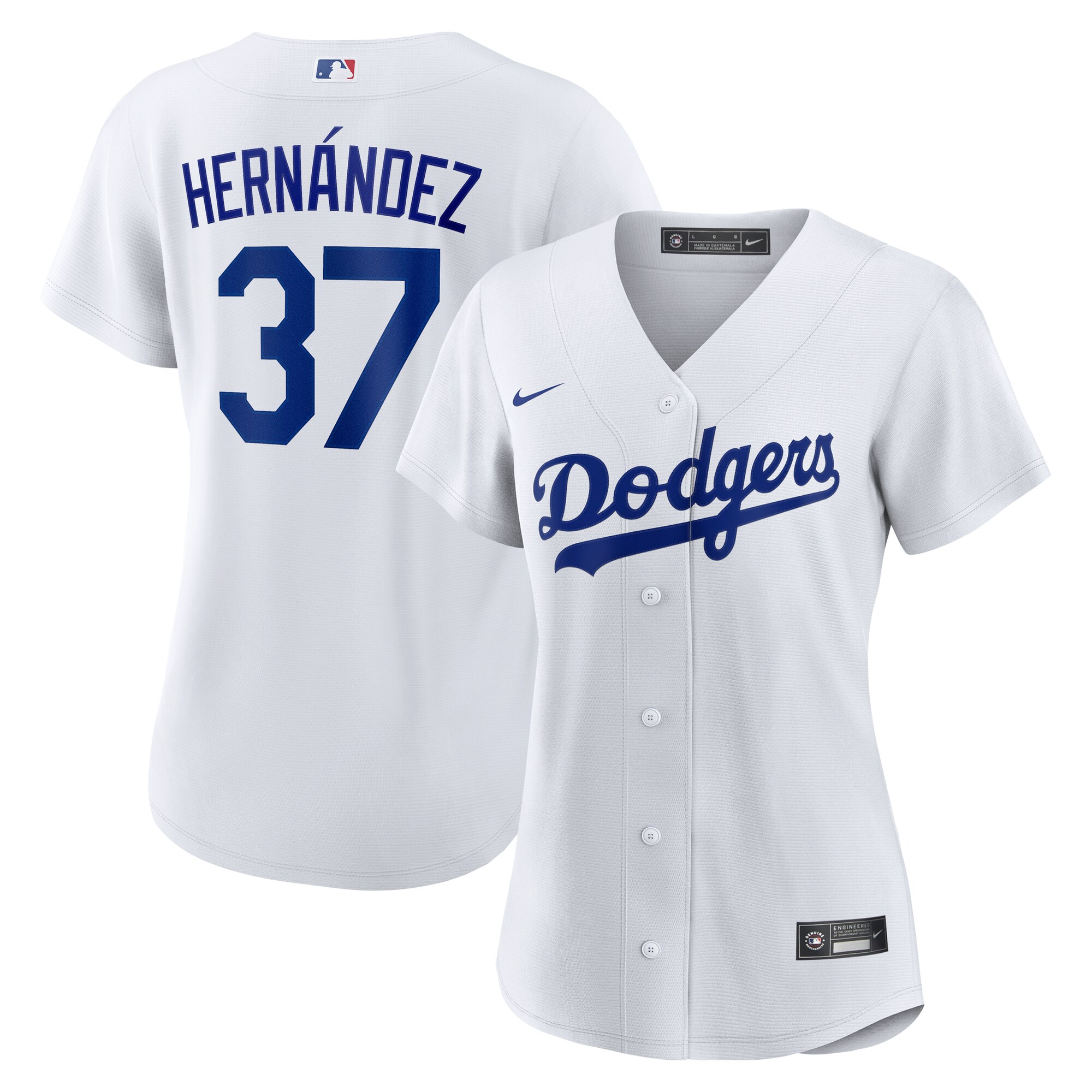 Women's Los Angeles Dodgers Teoscar Hernandez White Home Jersey 