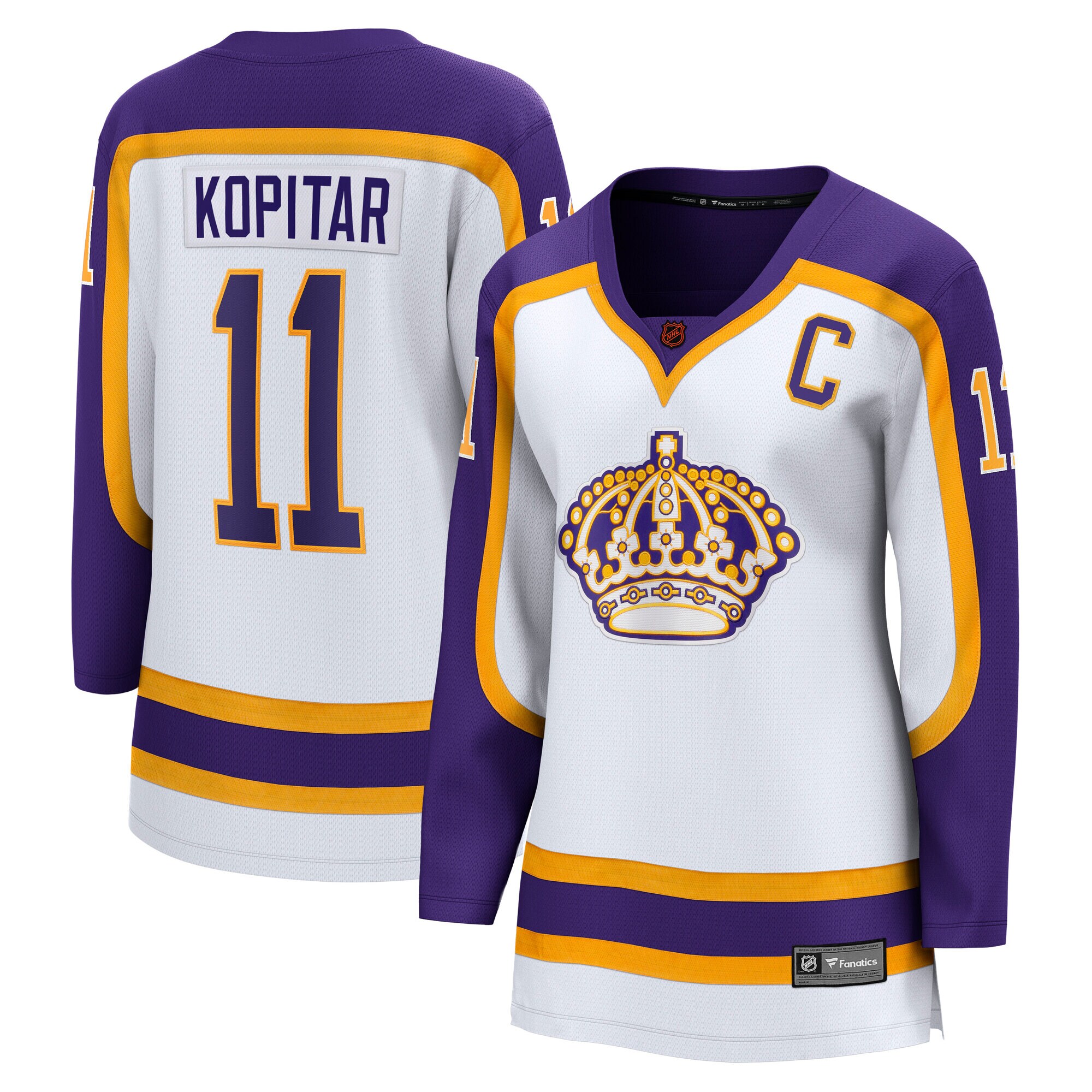 Women's Los Angeles Kings Anze Kopitar White Special Edition 2.0 Breakaway Captain's Patch Jersey - JS595 